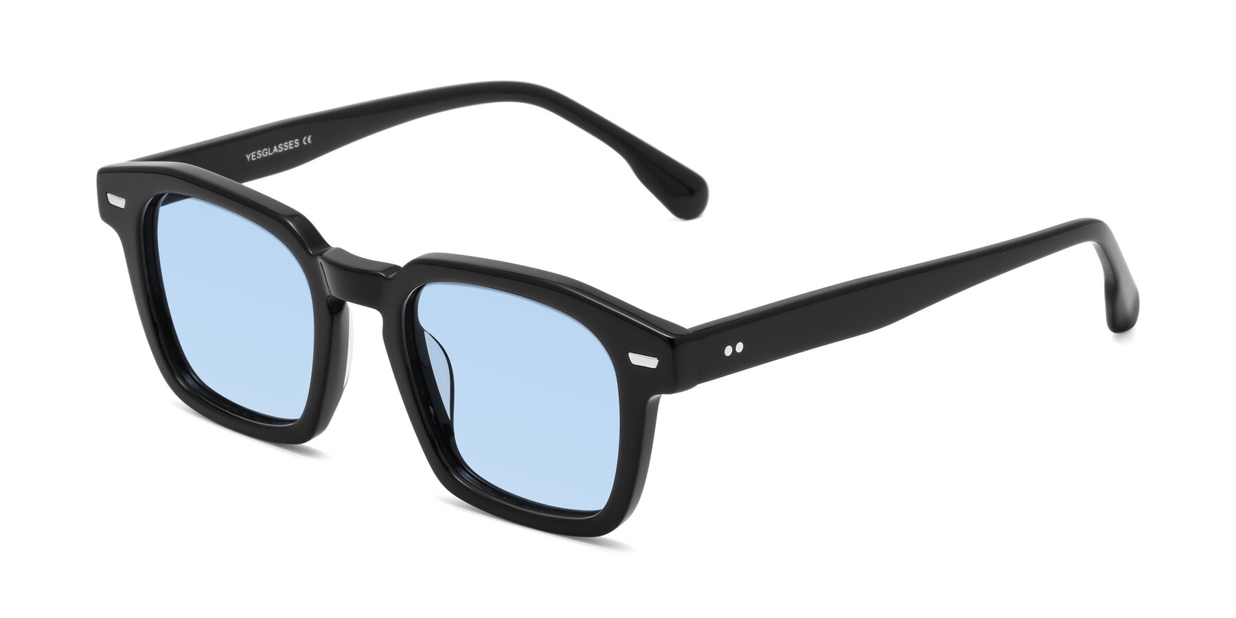 Angle of Finesse in Black with Light Blue Tinted Lenses