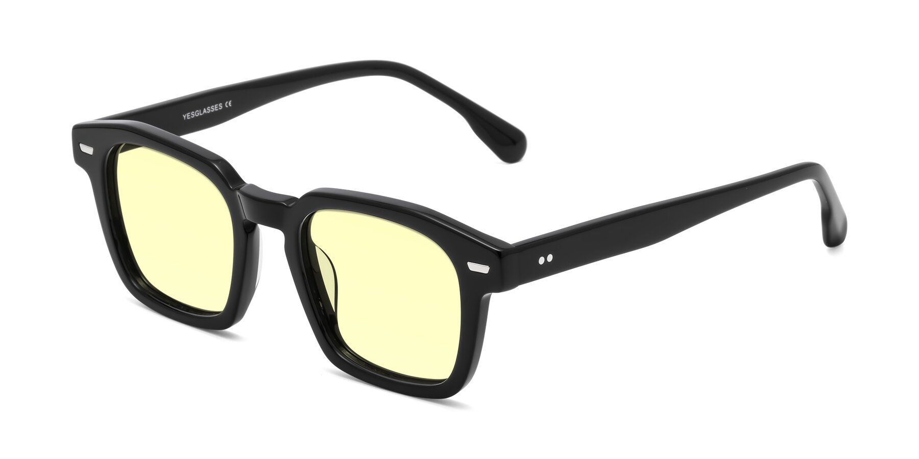 Angle of Finesse in Black with Light Yellow Tinted Lenses