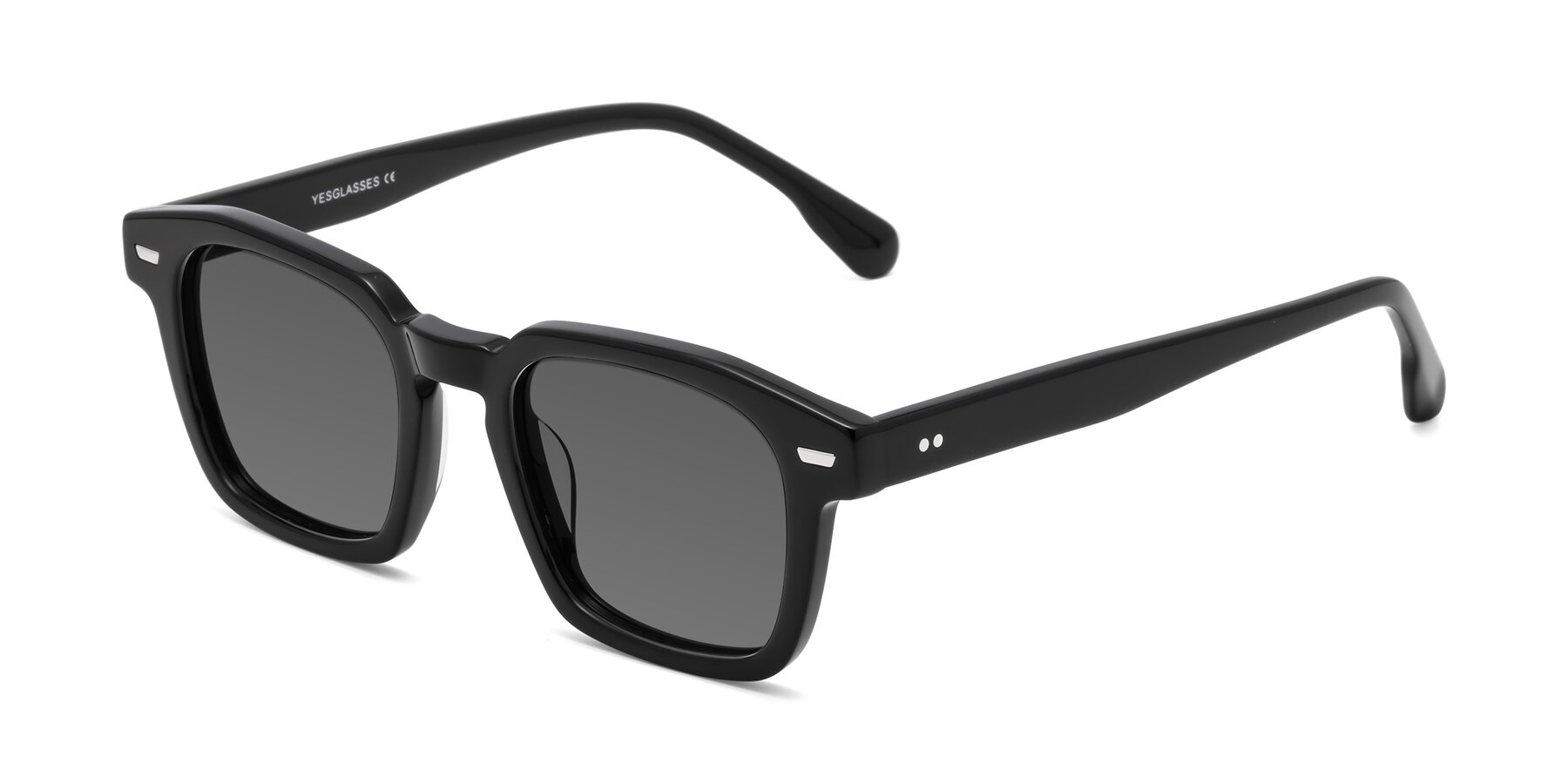 Angle of Finesse in Black with Medium Gray Tinted Lenses