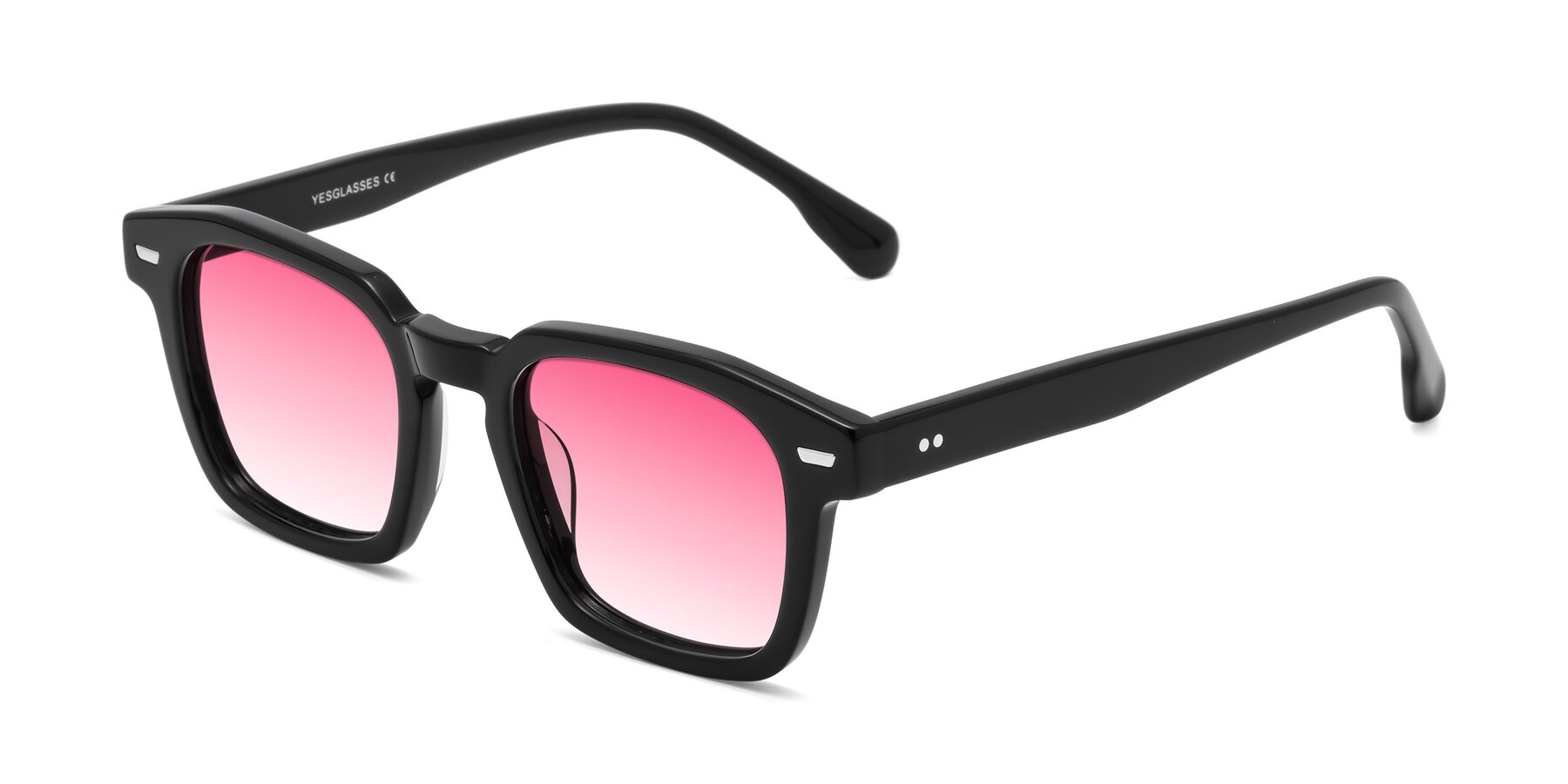 Angle of Finesse in Black with Pink Gradient Lenses