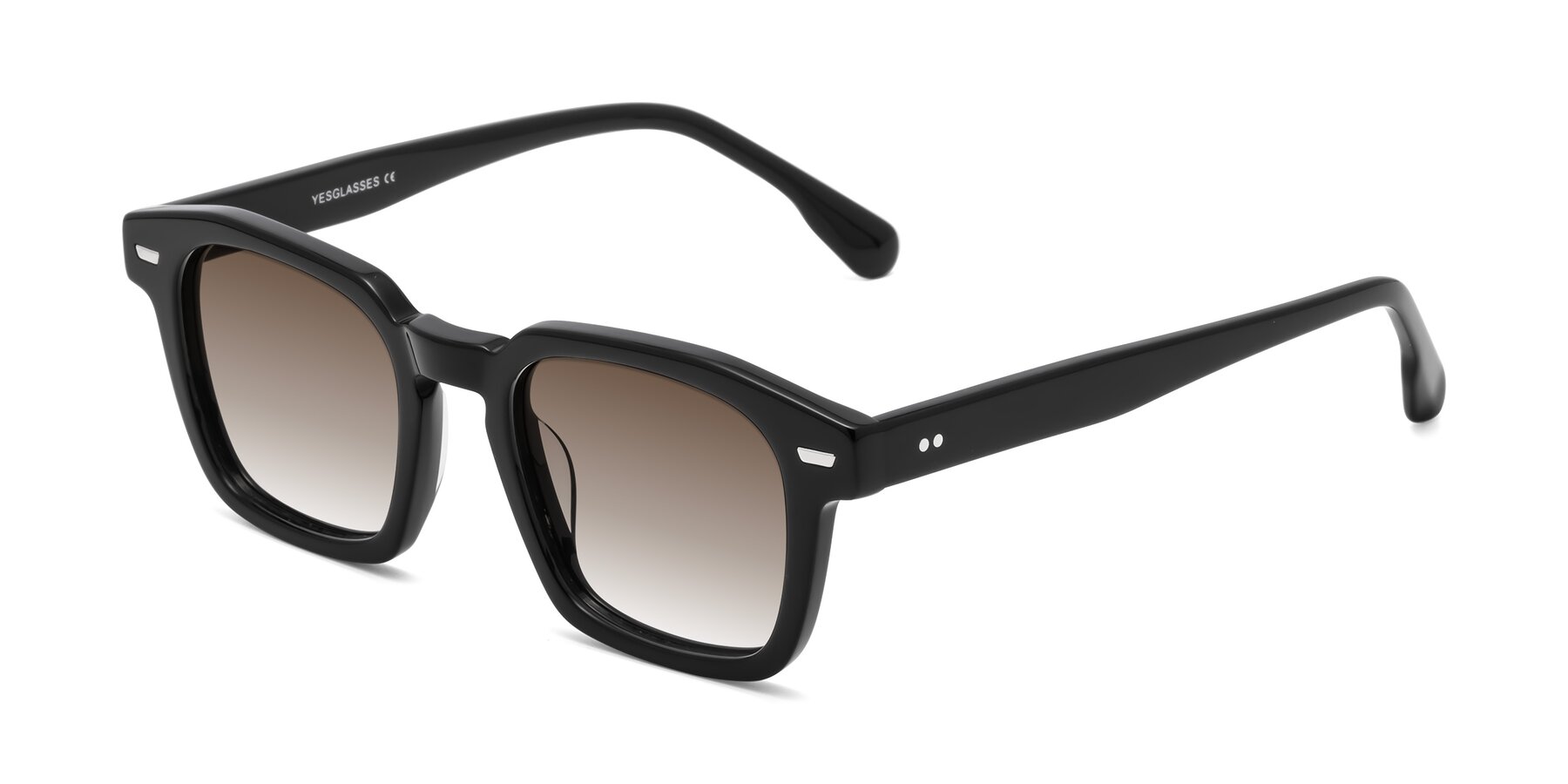 Angle of Finesse in Black with Brown Gradient Lenses