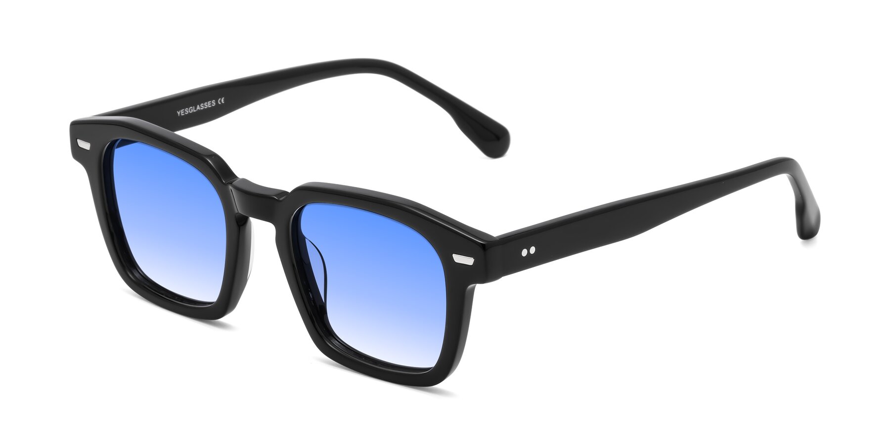Angle of Finesse in Black with Blue Gradient Lenses