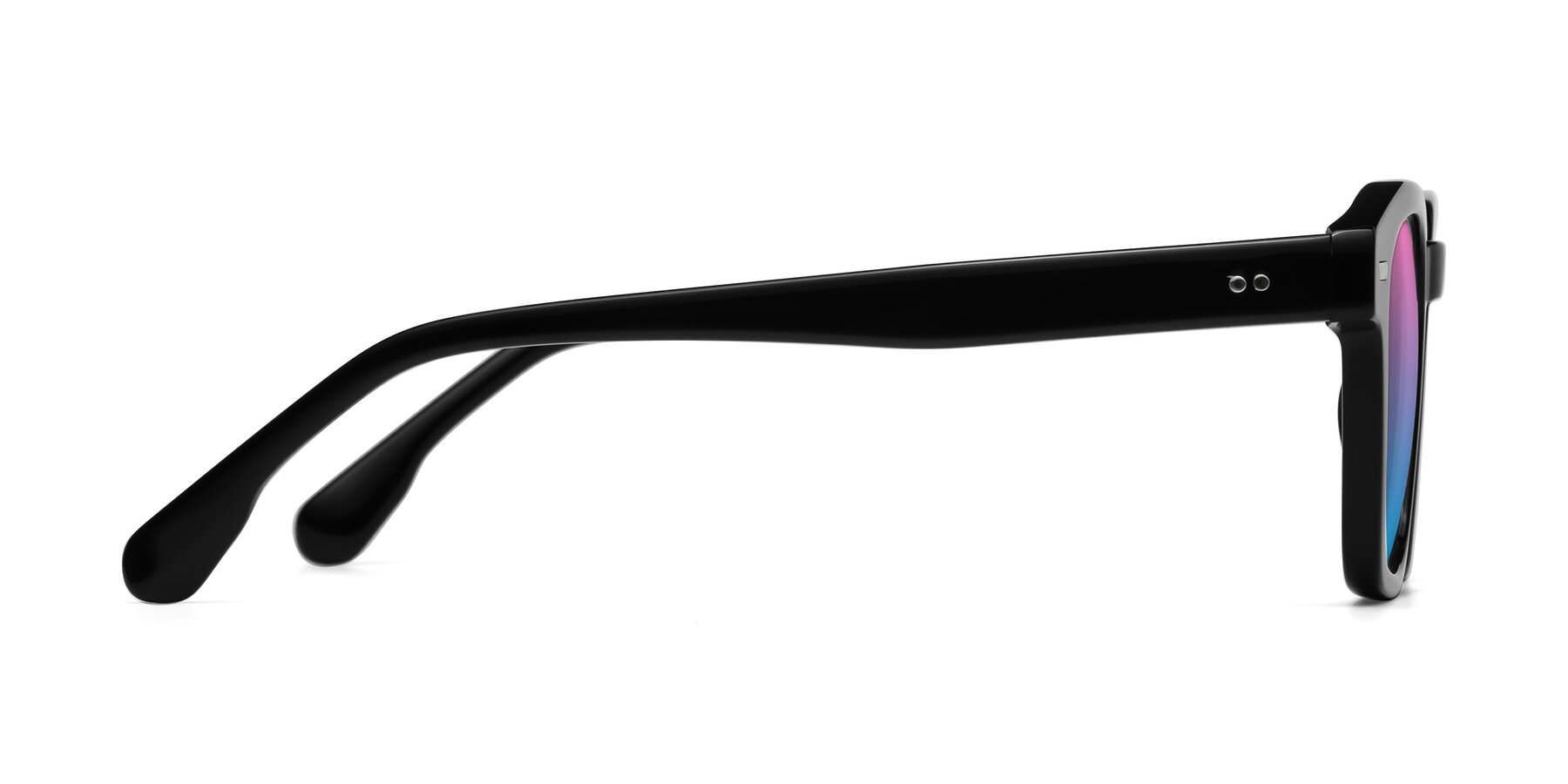 Side of Finesse in Black with Pink / Blue Gradient Lenses