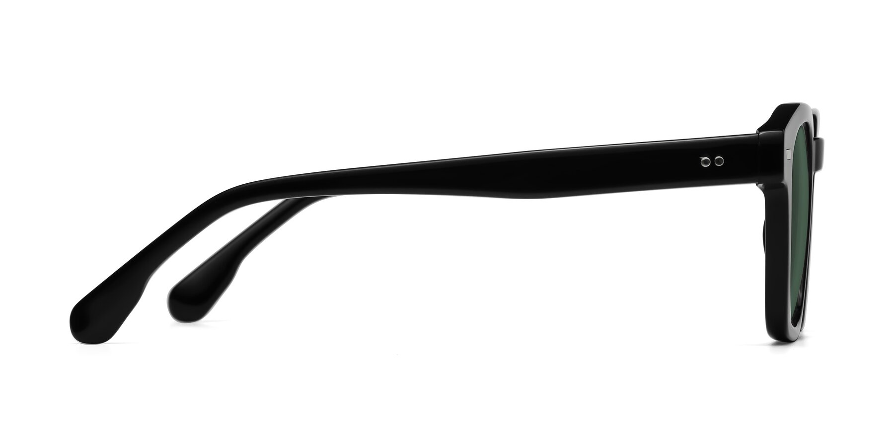 Side of Finesse in Black with Green Polarized Lenses