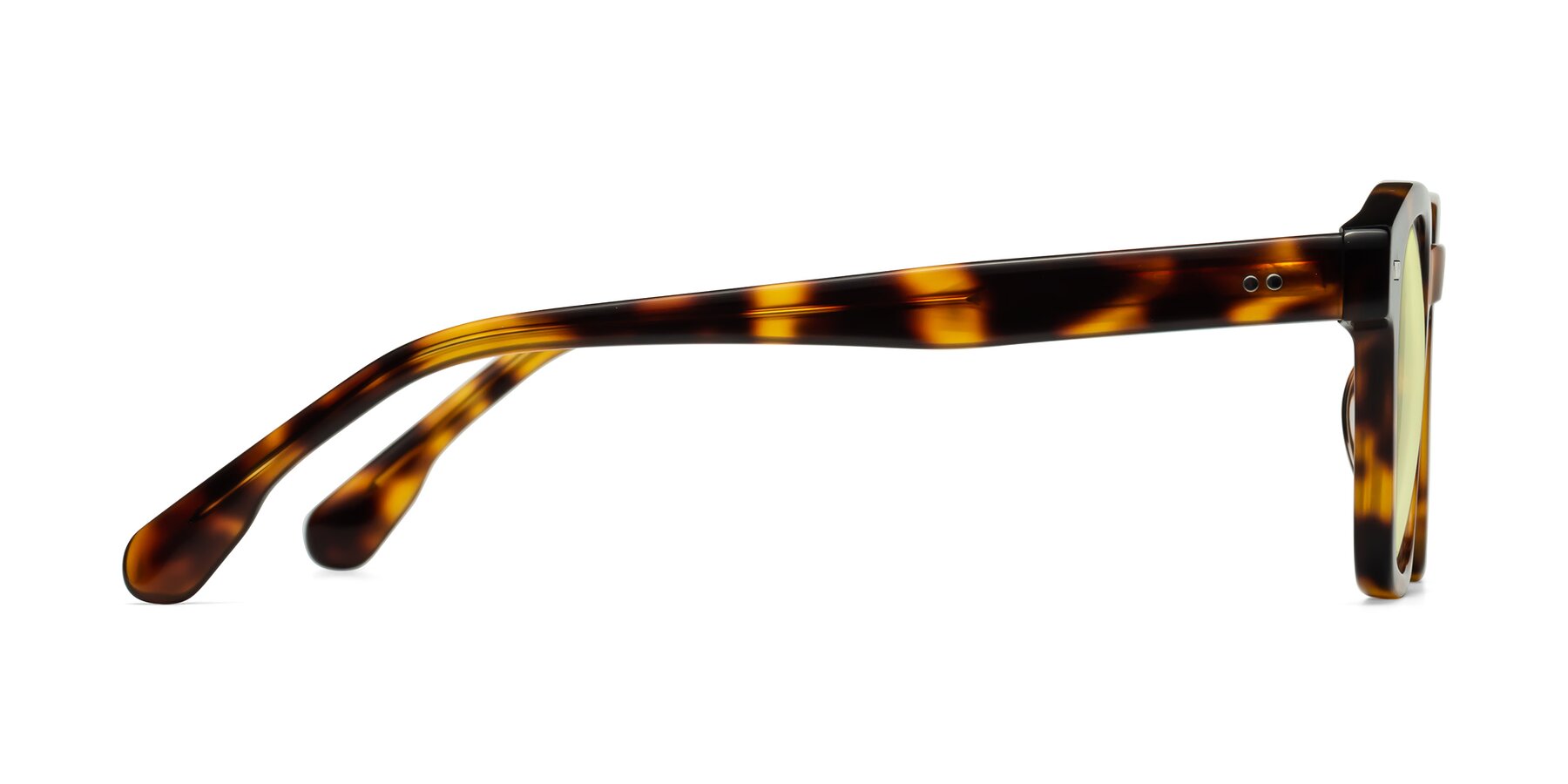 Side of Finesse in Tortoise with Light Yellow Tinted Lenses