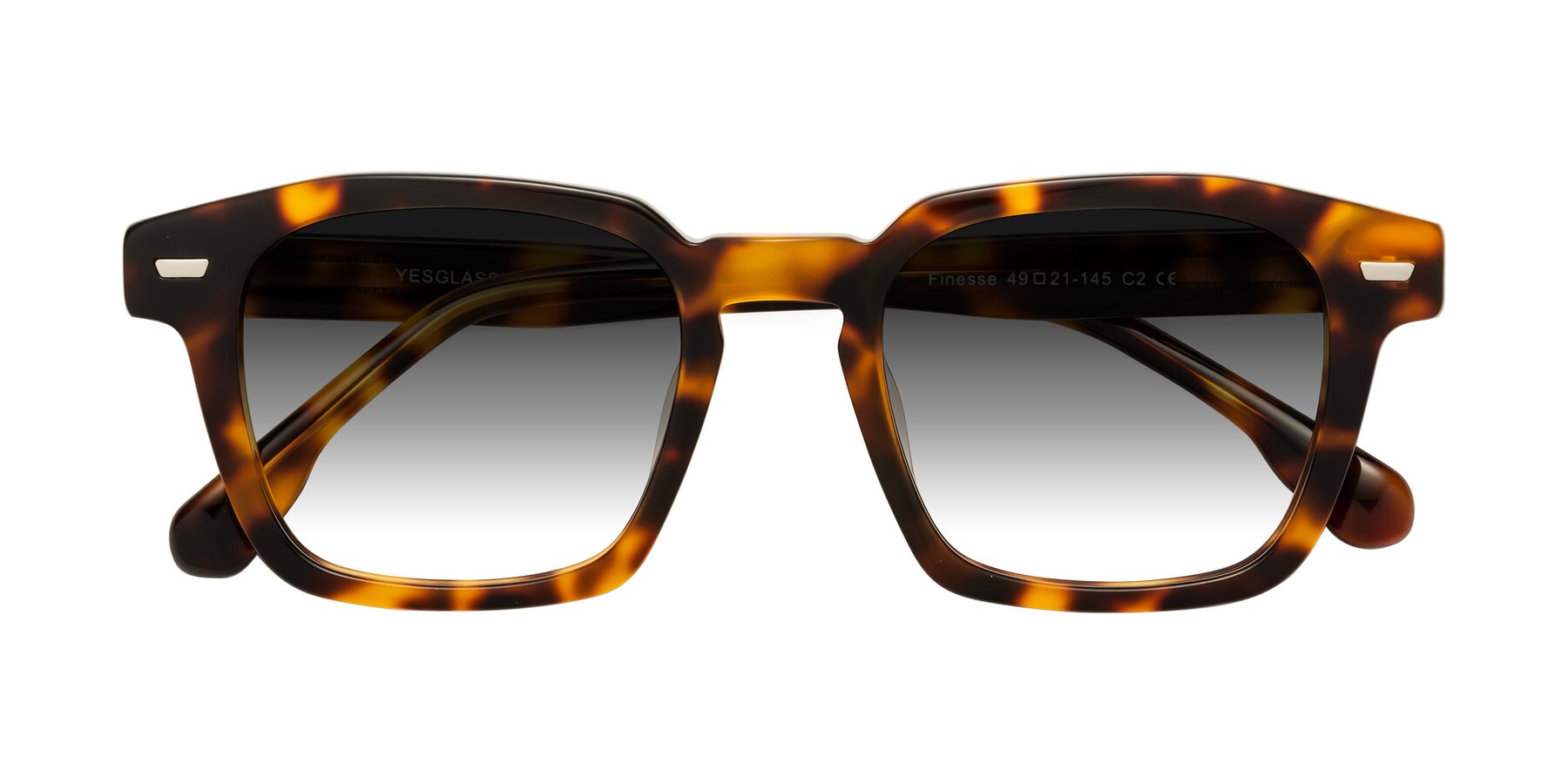 Folded Front of Finesse in Tortoise with Gray Gradient Lenses
