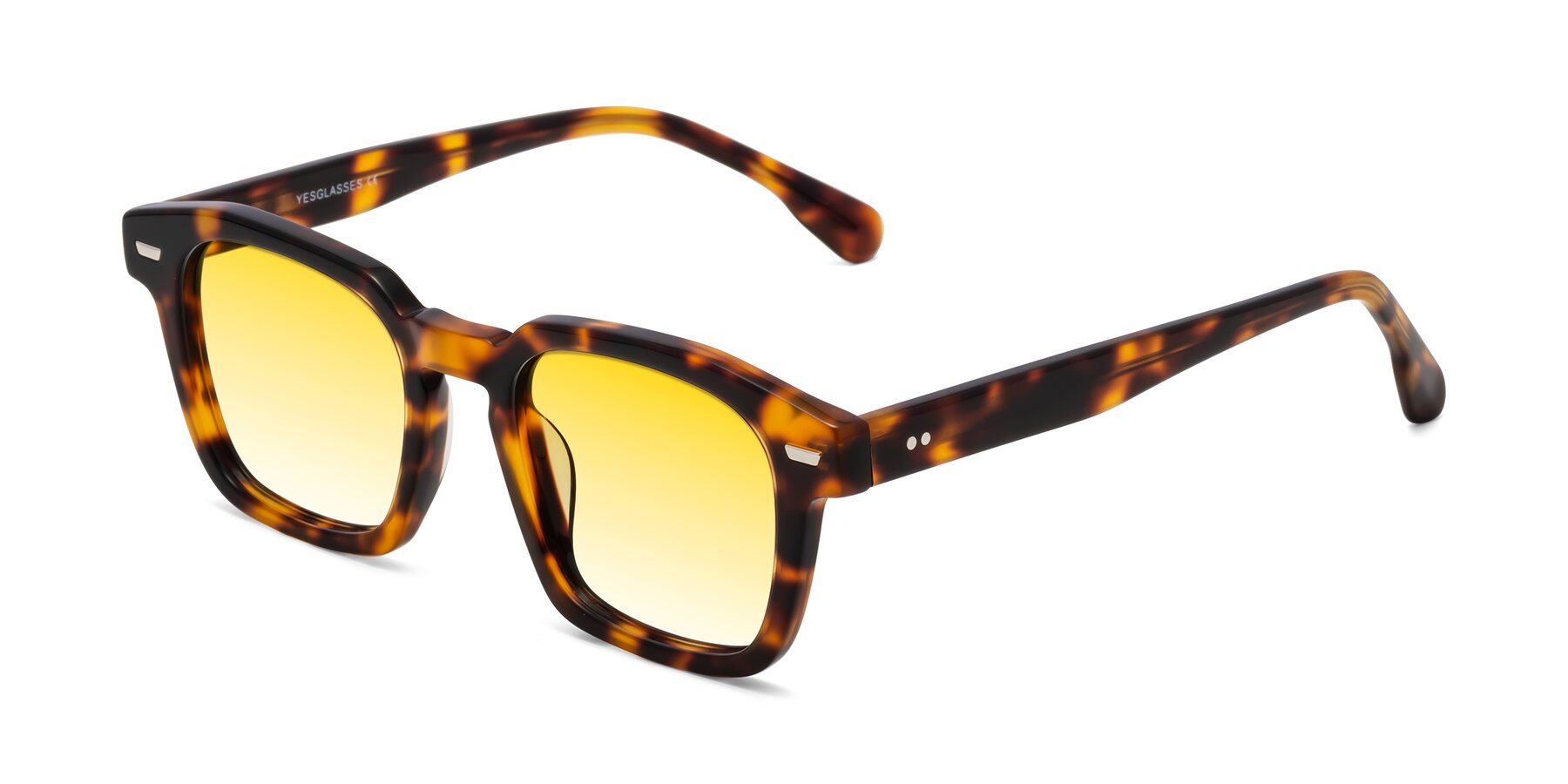 Angle of Finesse in Tortoise with Yellow Gradient Lenses