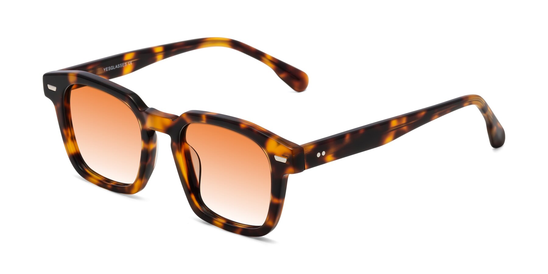 Angle of Finesse in Tortoise with Orange Gradient Lenses