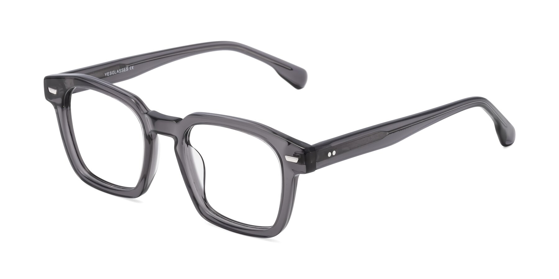 Angle of Finesse in Translucent Gray with Clear Blue Light Blocking Lenses