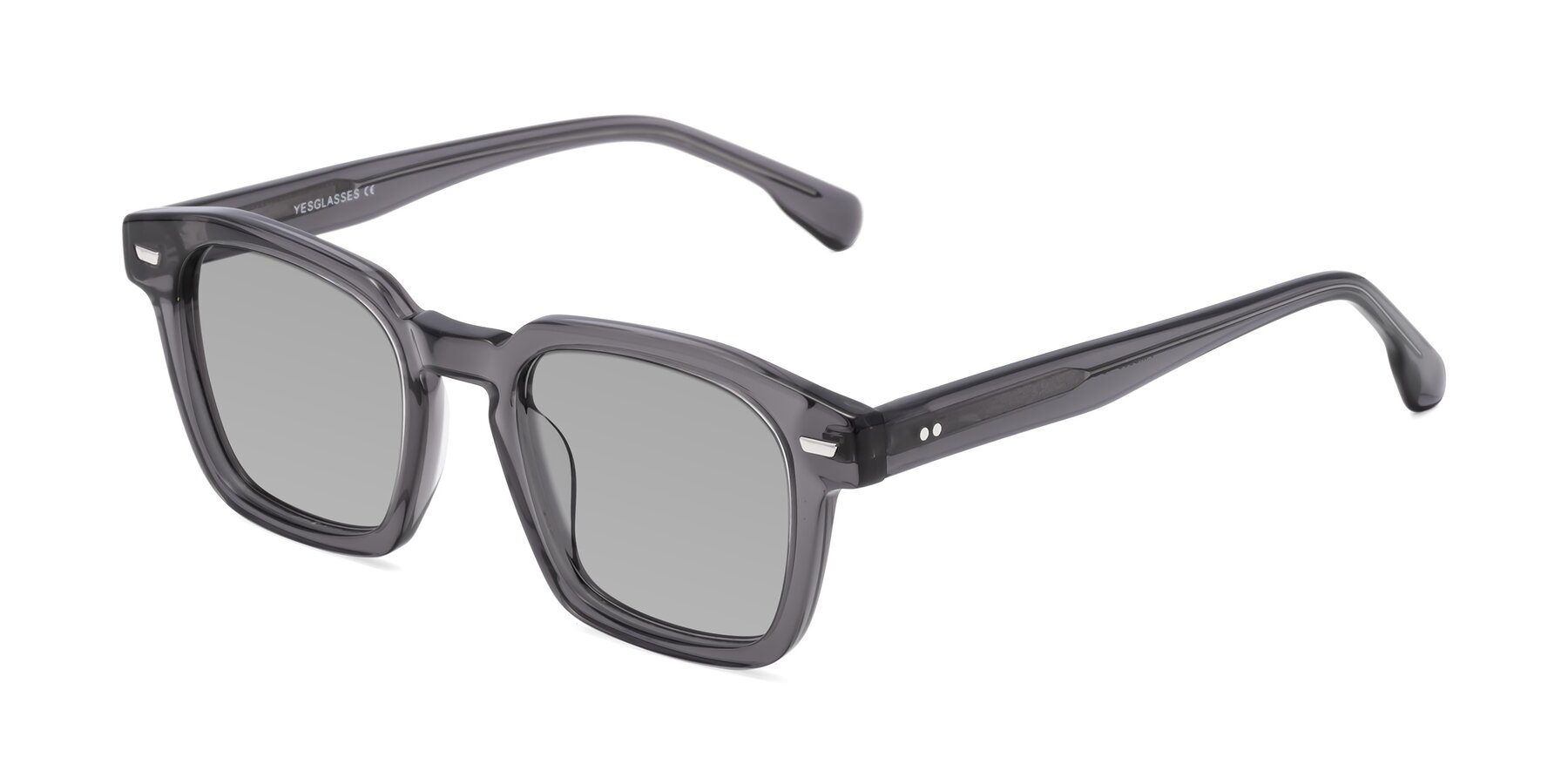 Angle of Finesse in Translucent Gray with Light Gray Tinted Lenses