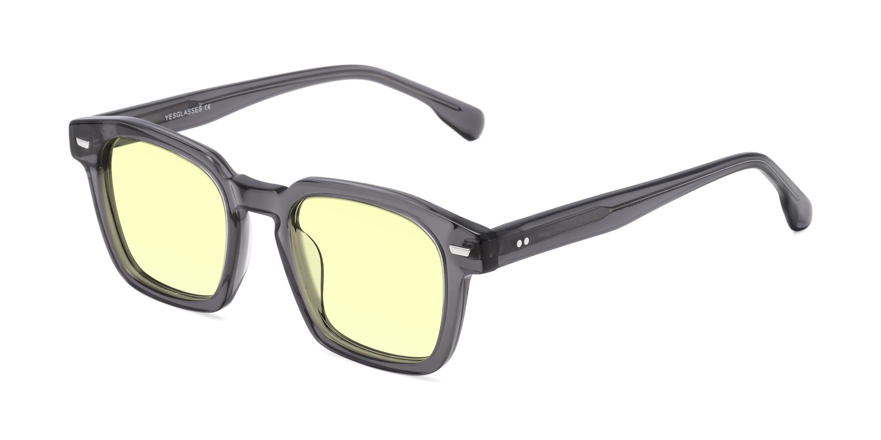 Angle of Finesse in Translucent Gray with Light Yellow Tinted Lenses