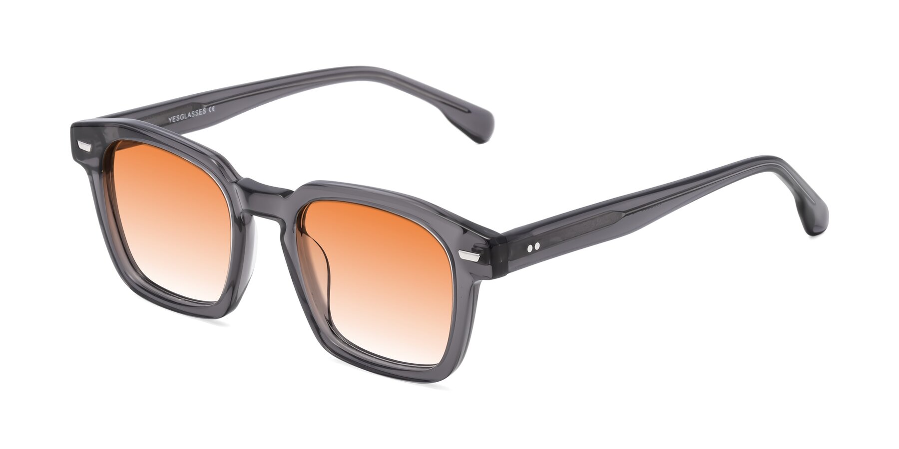 Angle of Finesse in Translucent Gray with Orange Gradient Lenses