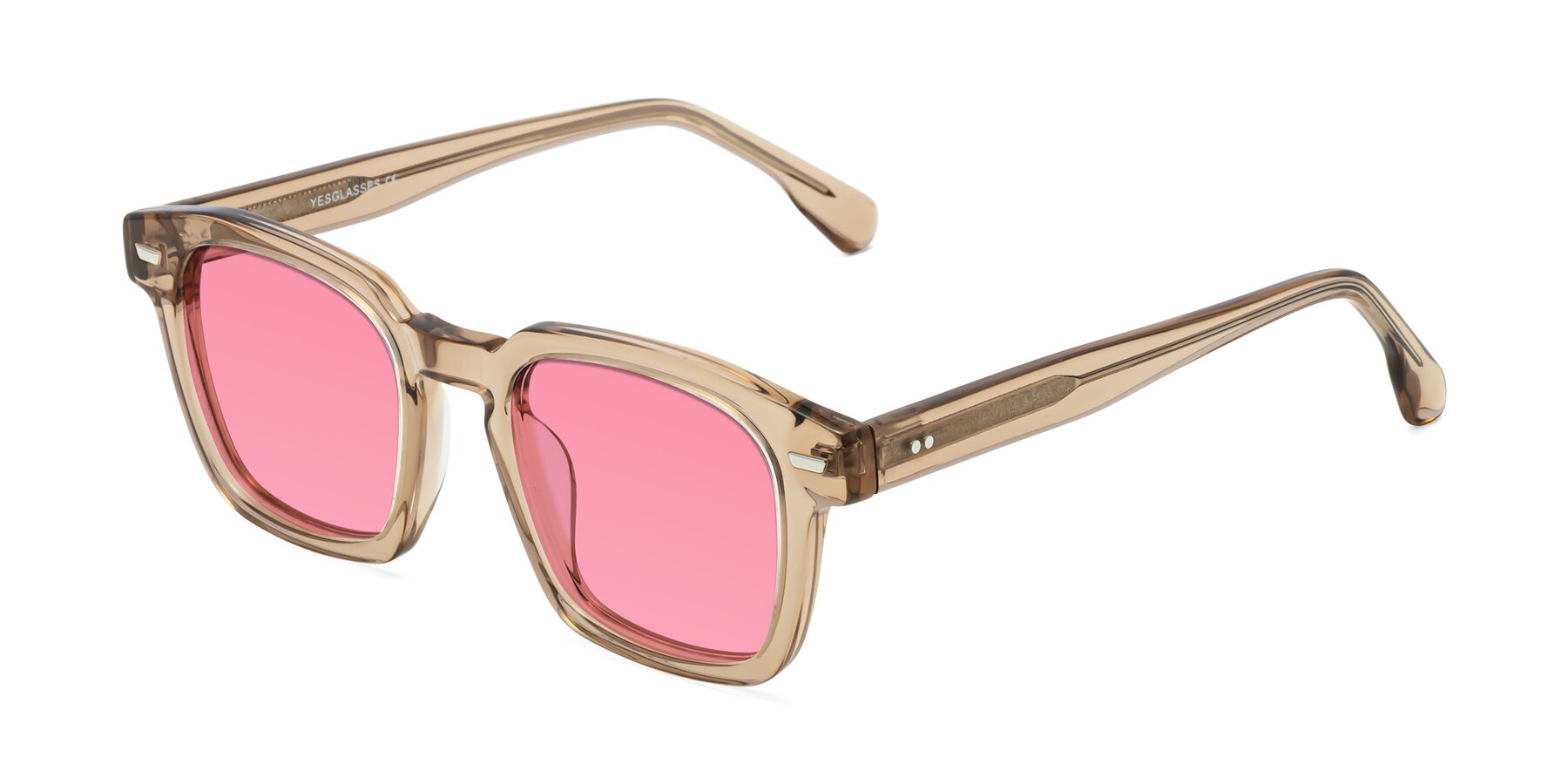 Angle of Finesse in Champagne with Pink Tinted Lenses