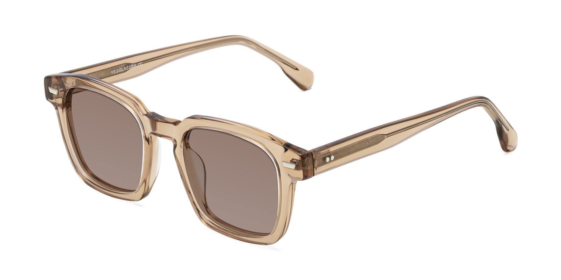 Angle of Finesse in Champagne with Medium Brown Tinted Lenses