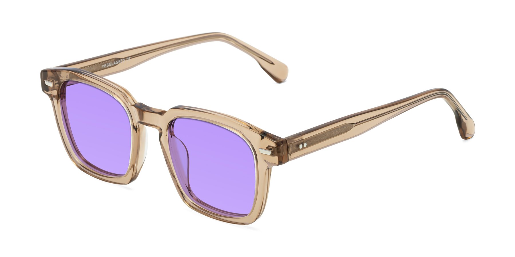 Angle of Finesse in Champagne with Medium Purple Tinted Lenses