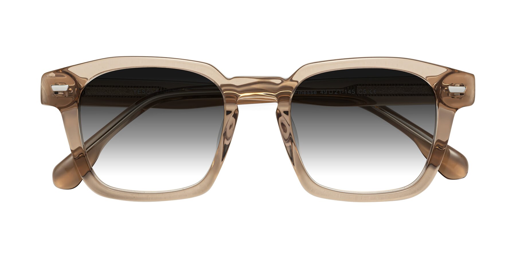 Folded Front of Finesse in Champagne with Gray Gradient Lenses