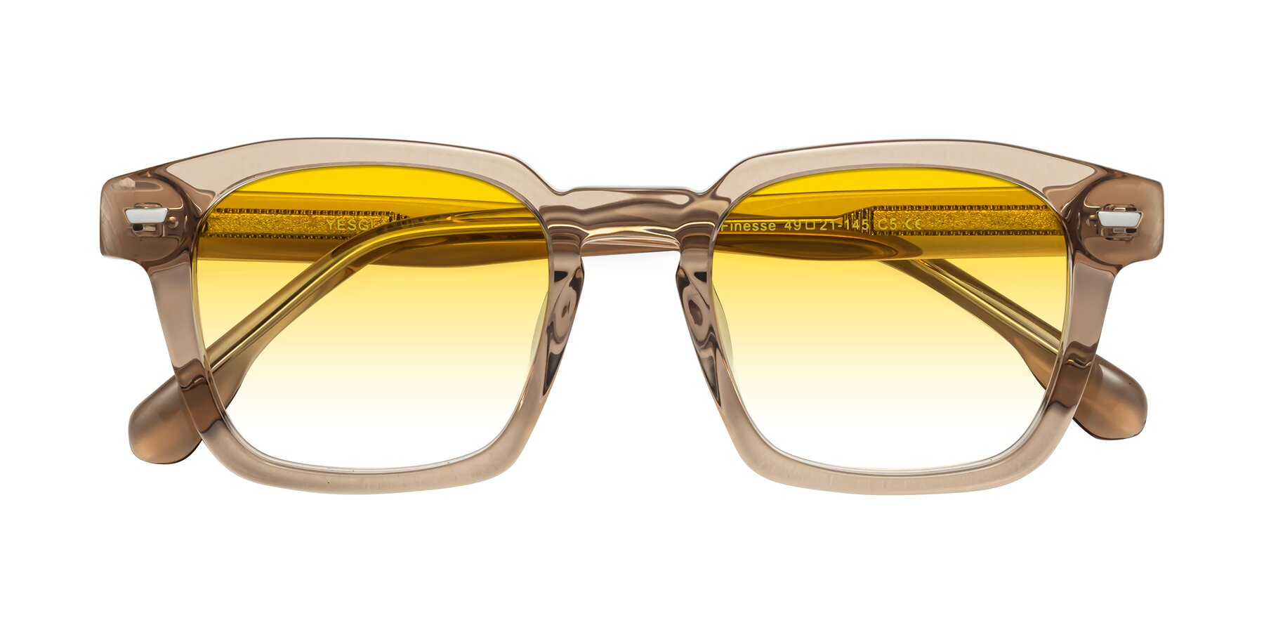 Folded Front of Finesse in Champagne with Yellow Gradient Lenses