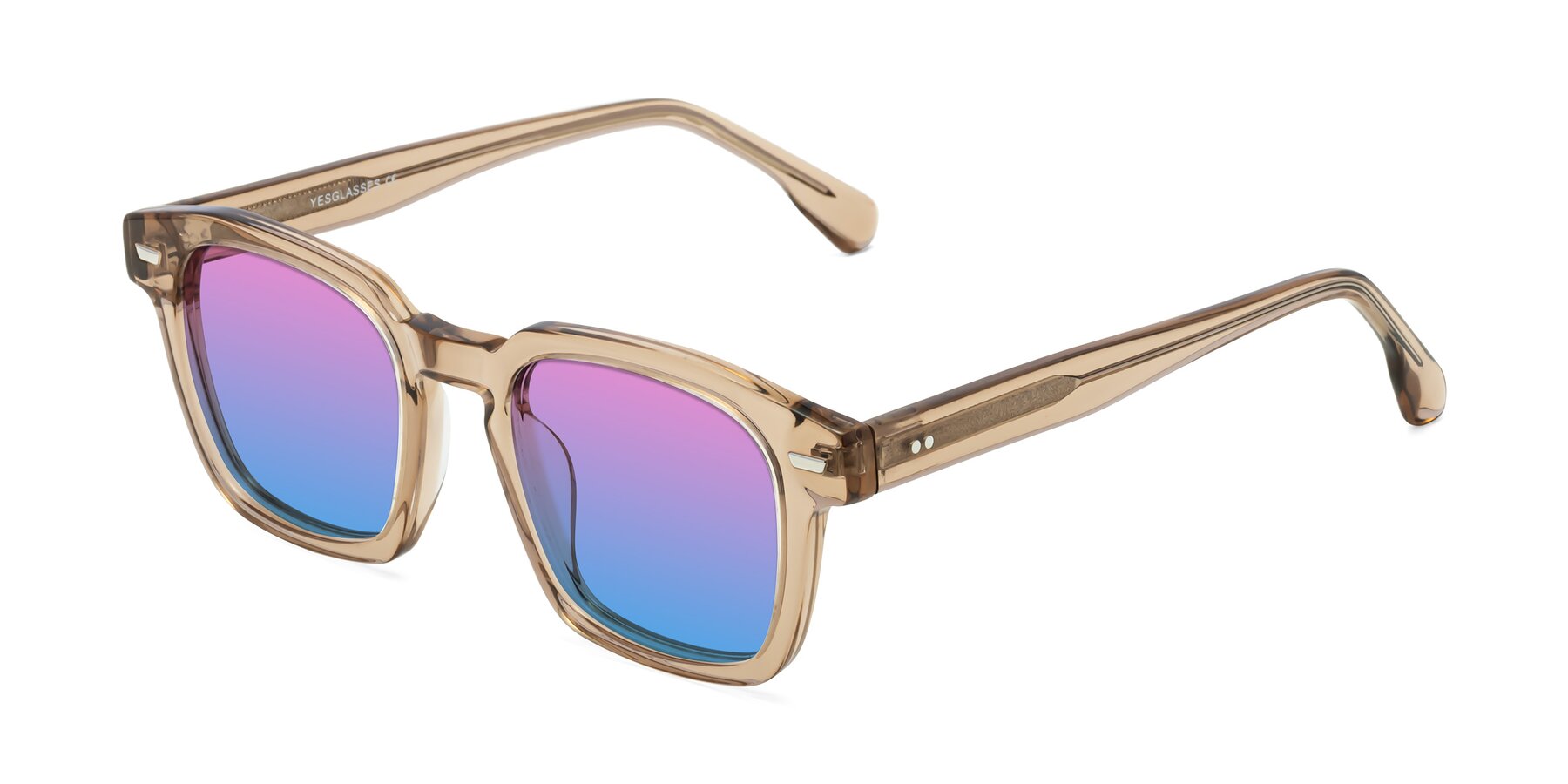 Angle of Finesse in Champagne with Pink / Blue Gradient Lenses