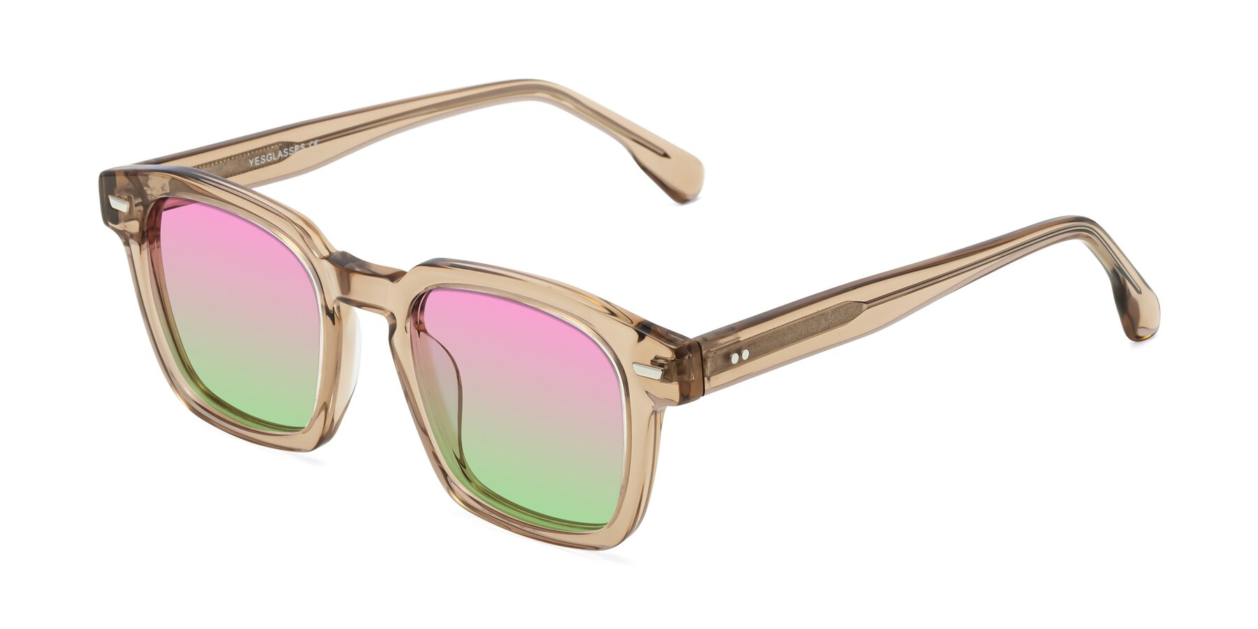 Angle of Finesse in Champagne with Pink / Green Gradient Lenses