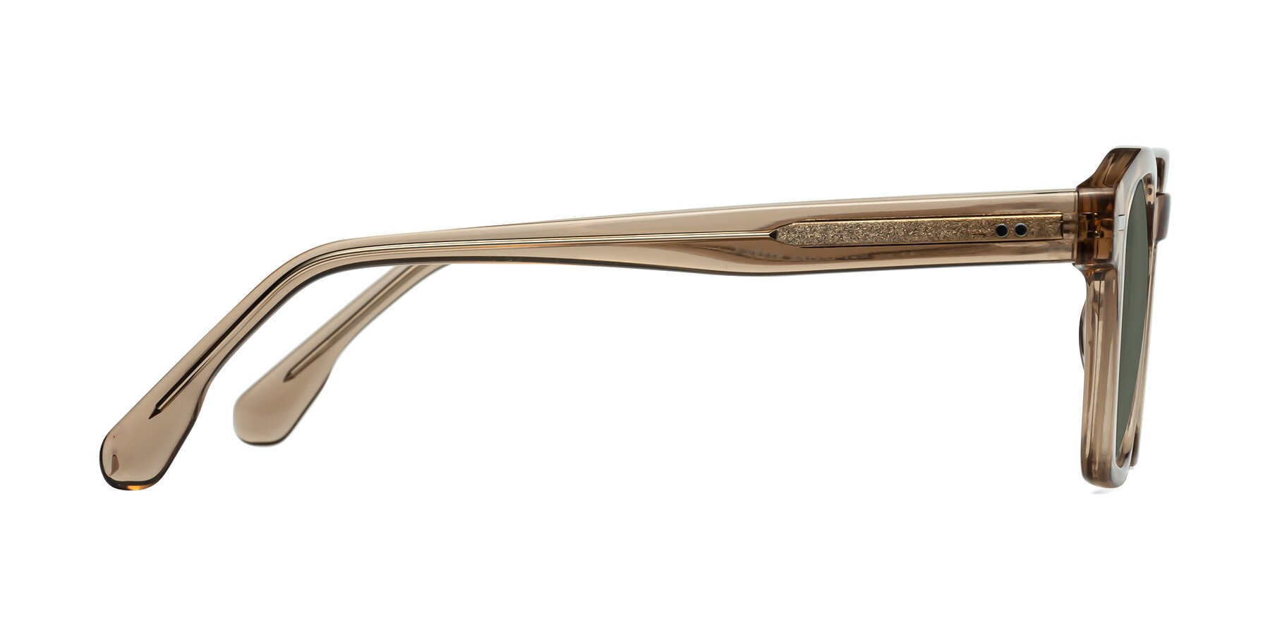 Side of Finesse in Champagne with Gray Polarized Lenses