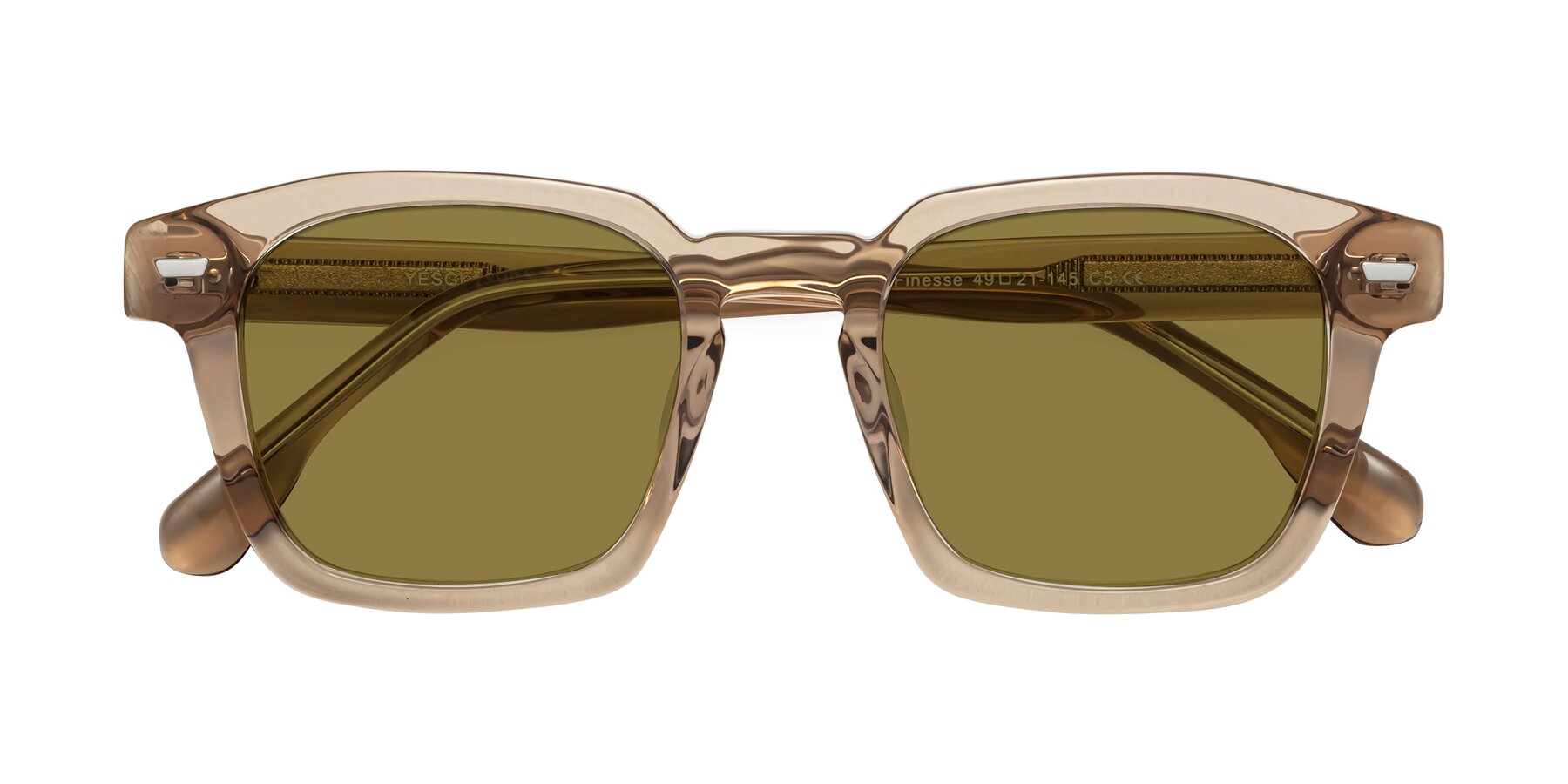 Folded Front of Finesse in Champagne with Brown Polarized Lenses