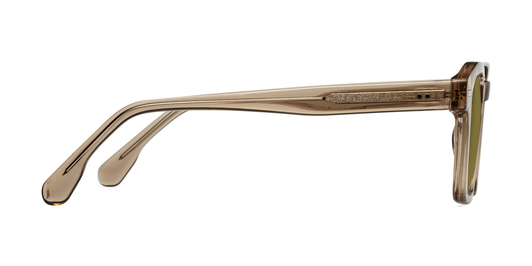 Side of Finesse in Champagne with Brown Polarized Lenses