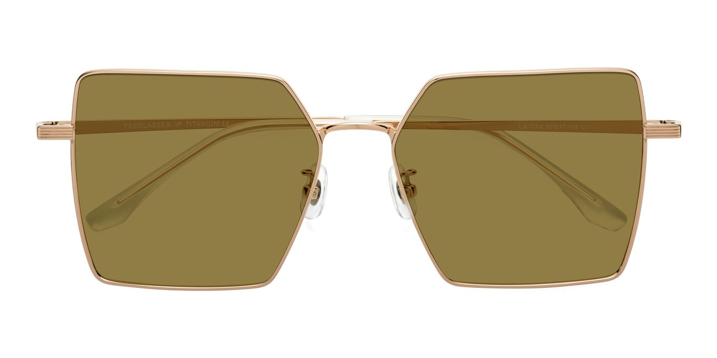 La Villa - Rose Gold Polarized Sunglasses
