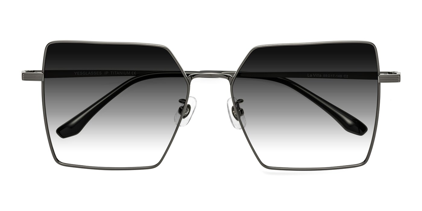 La Villa - Gunmetal Gradient Sunglasses