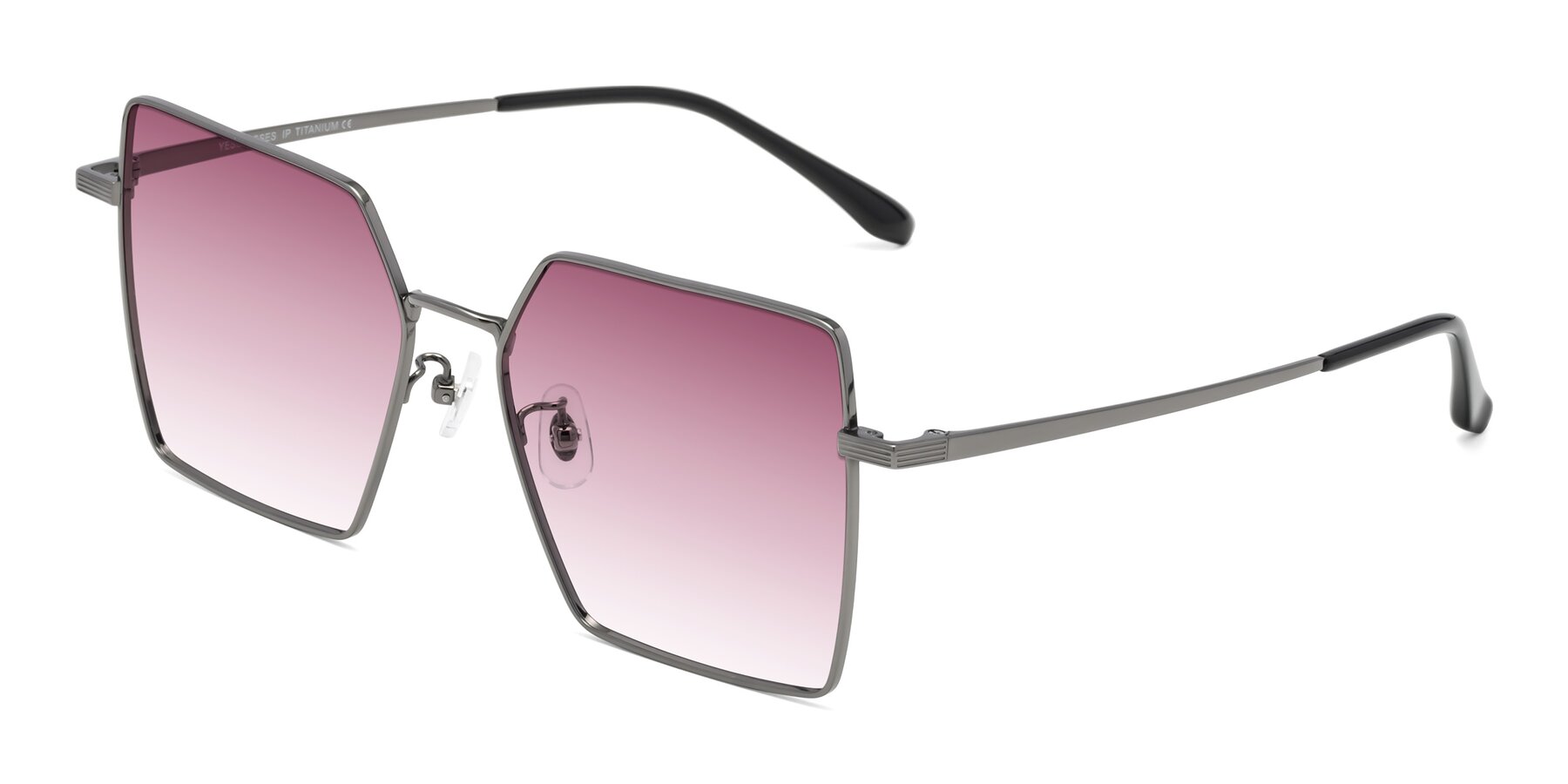 Angle of La Villa in Gunmetal with Wine Gradient Lenses