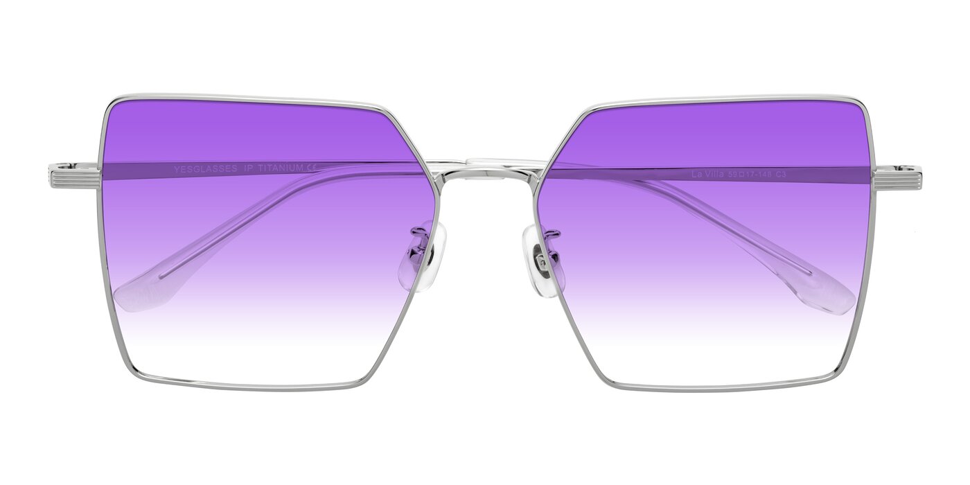 La Villa - Silver Gradient Sunglasses