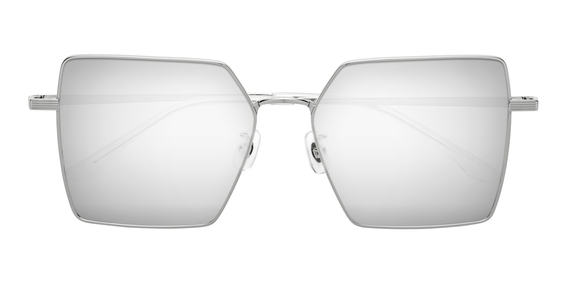 Folded Front of La Villa in Silver with Silver Mirrored Lenses