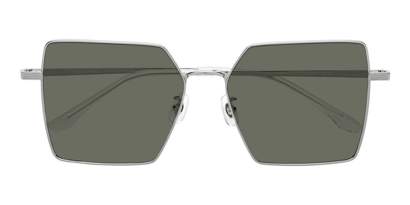 La Villa - Silver Polarized Sunglasses