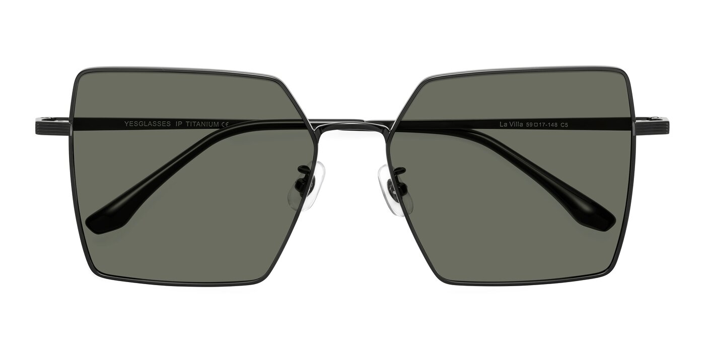 La Villa - Black Polarized Sunglasses