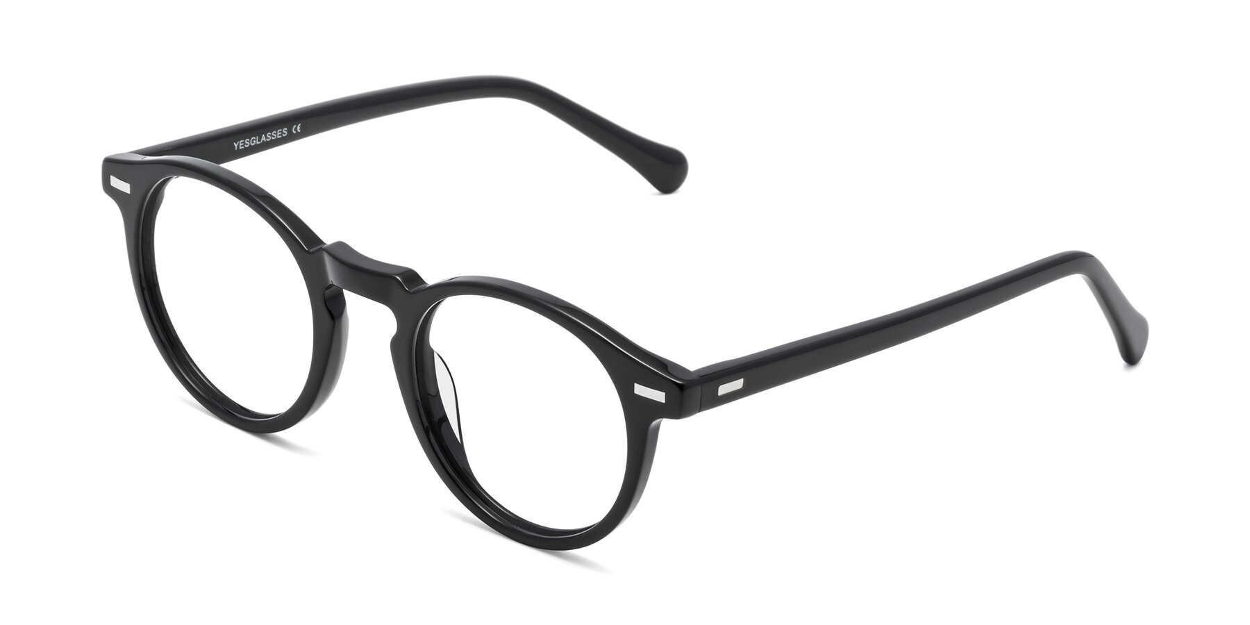 Angle of Anchorage in Black with Clear Eyeglass Lenses