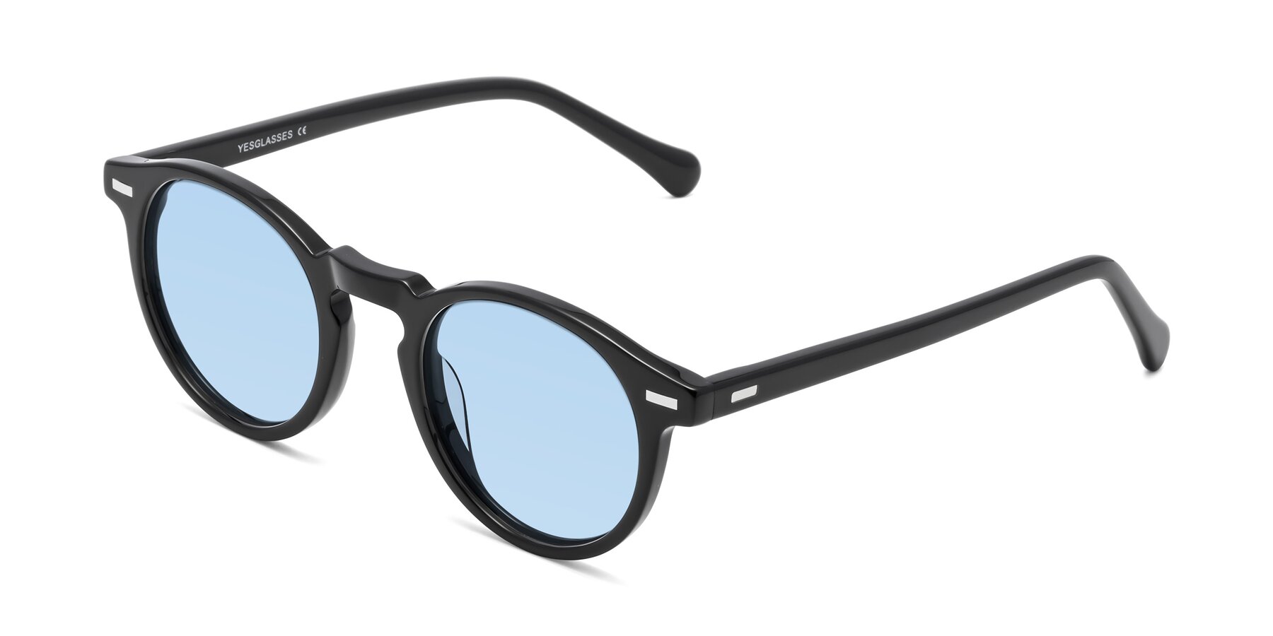 Angle of Anchorage in Black with Light Blue Tinted Lenses