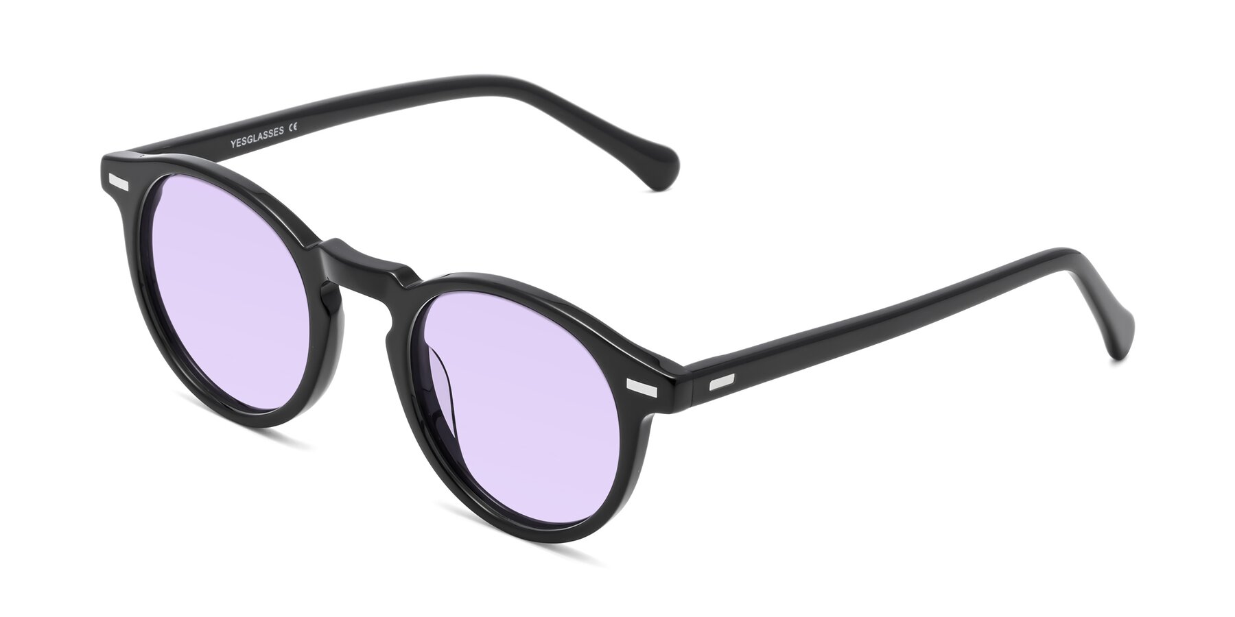 Angle of Anchorage in Black with Light Purple Tinted Lenses