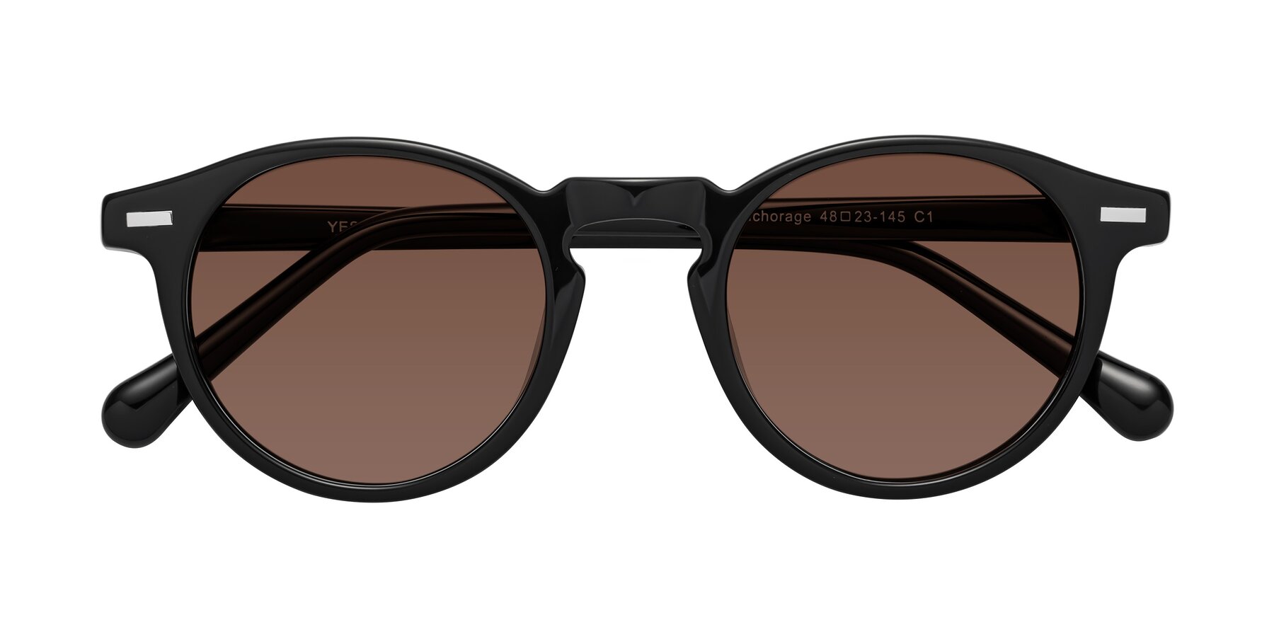 Folded Front of Anchorage in Black with Brown Tinted Lenses