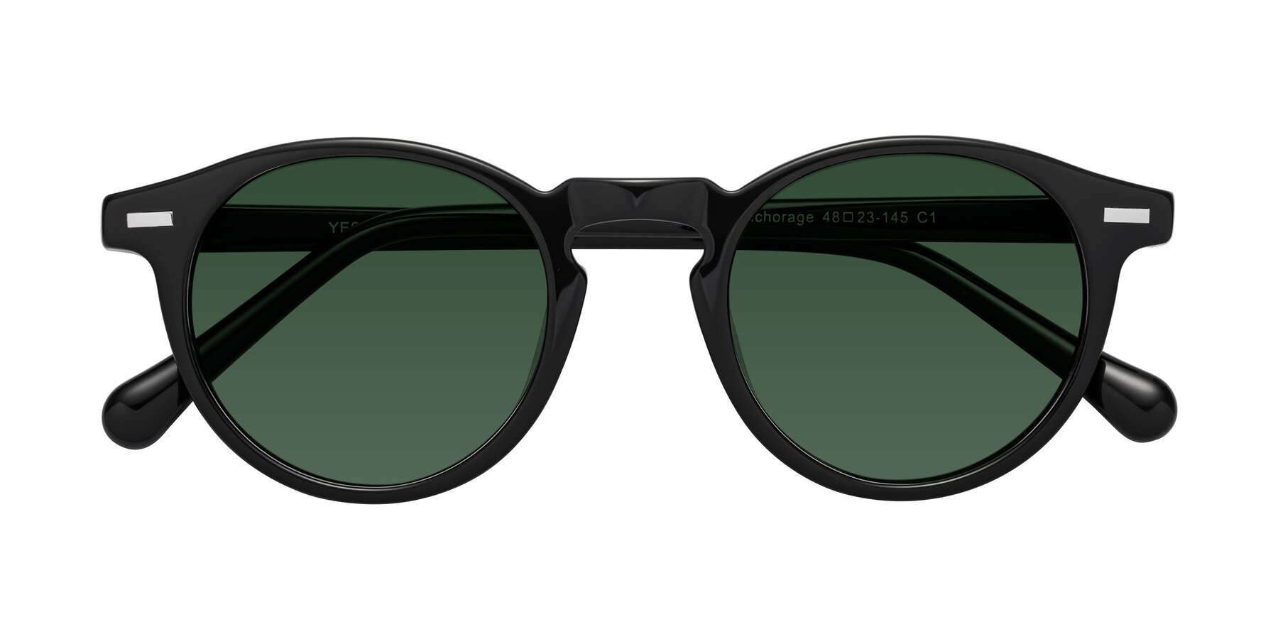 Folded Front of Anchorage in Black with Green Tinted Lenses