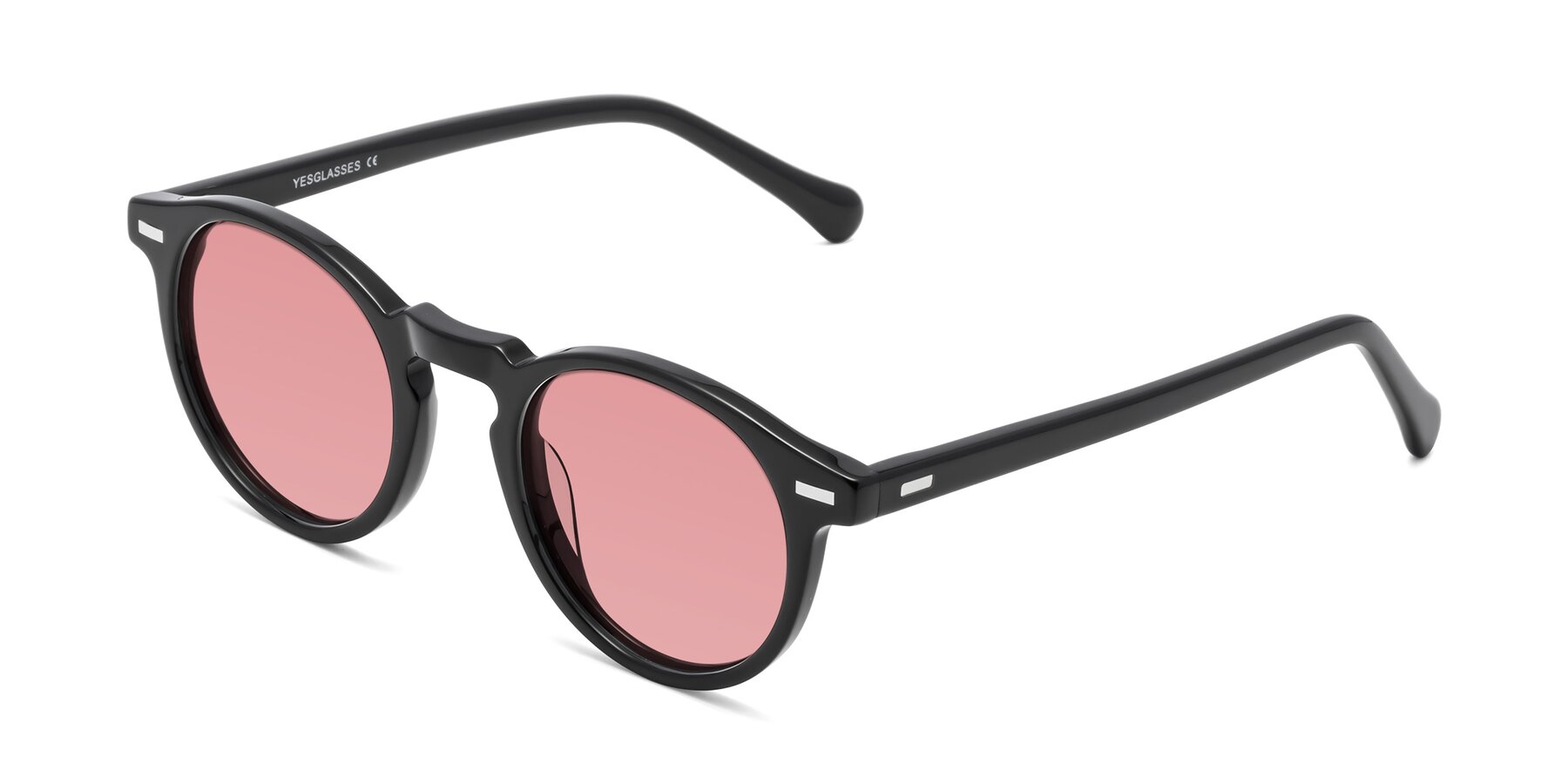 Angle of Anchorage in Black with Medium Garnet Tinted Lenses