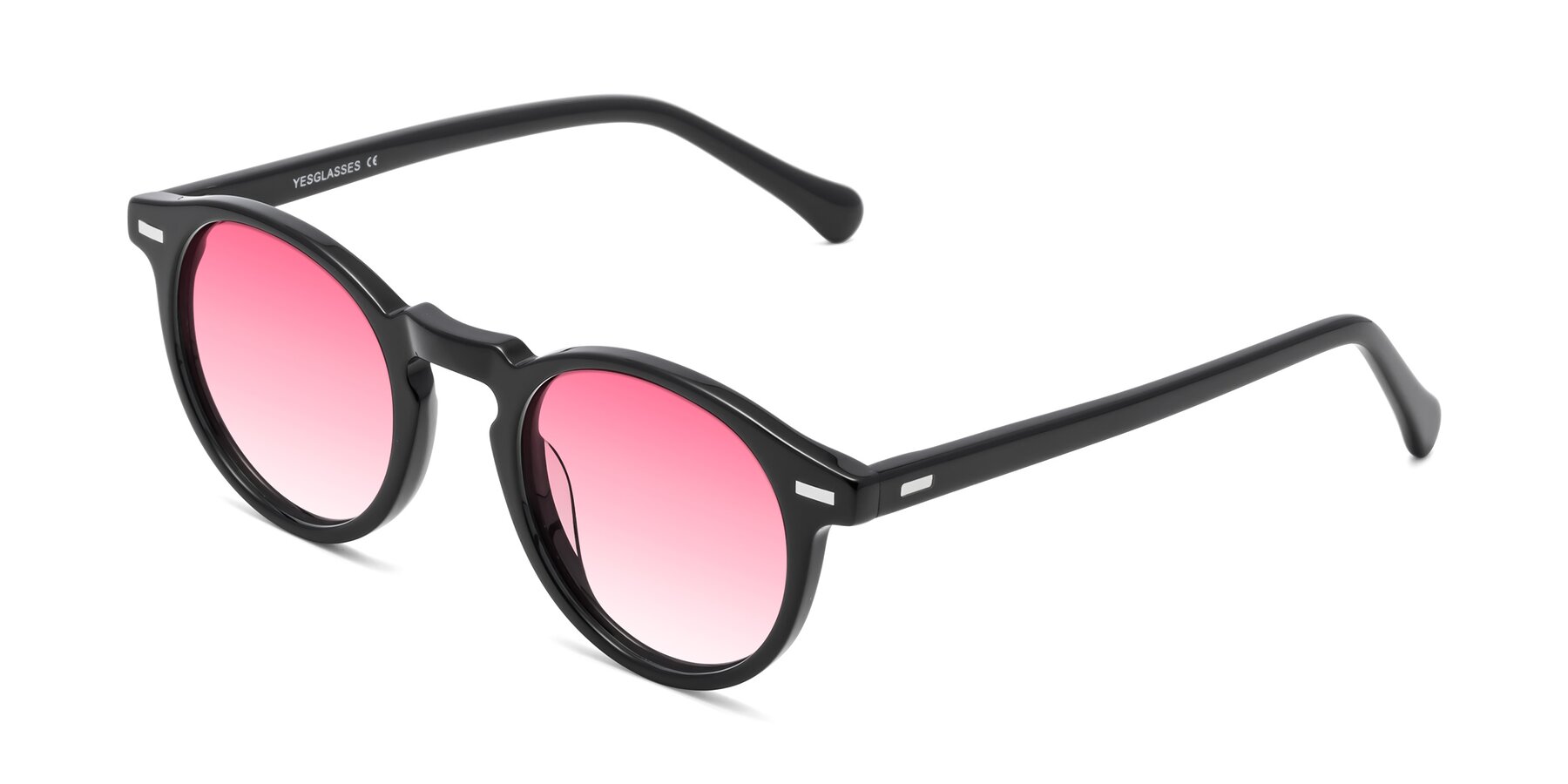 Angle of Anchorage in Black with Pink Gradient Lenses