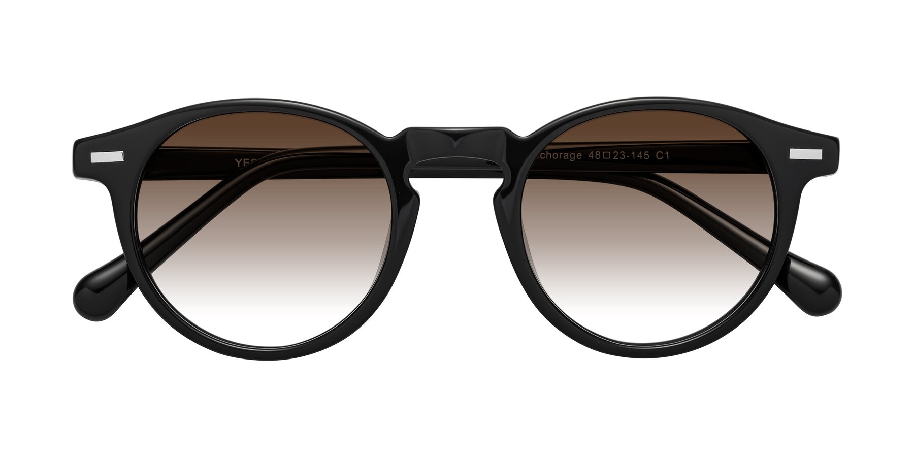 Folded Front of Anchorage in Black with Brown Gradient Lenses