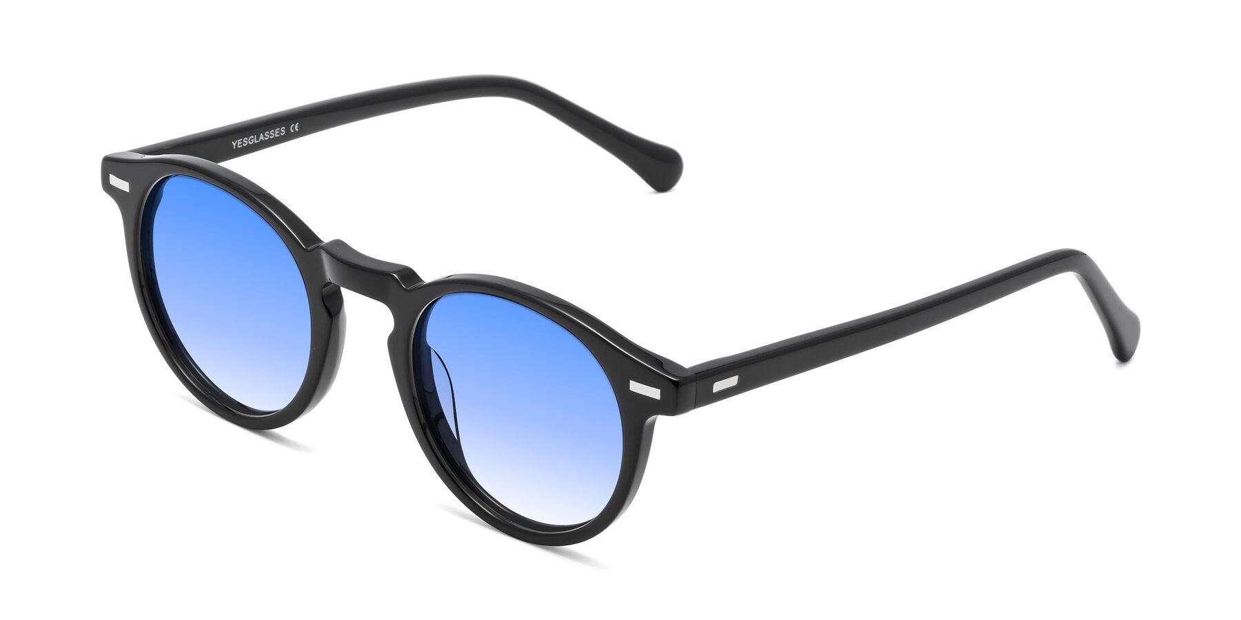 Angle of Anchorage in Black with Blue Gradient Lenses