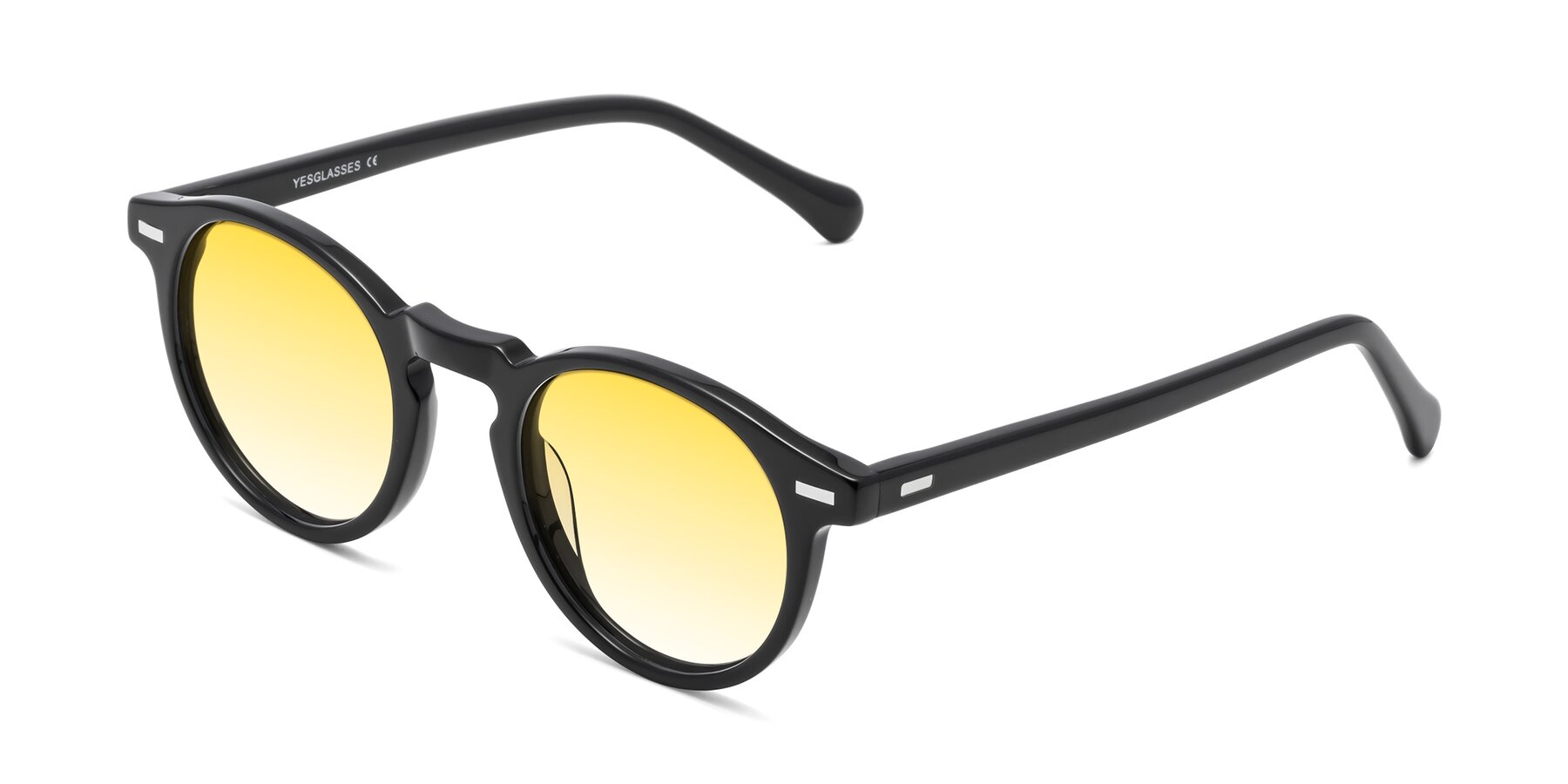 Angle of Anchorage in Black with Yellow Gradient Lenses