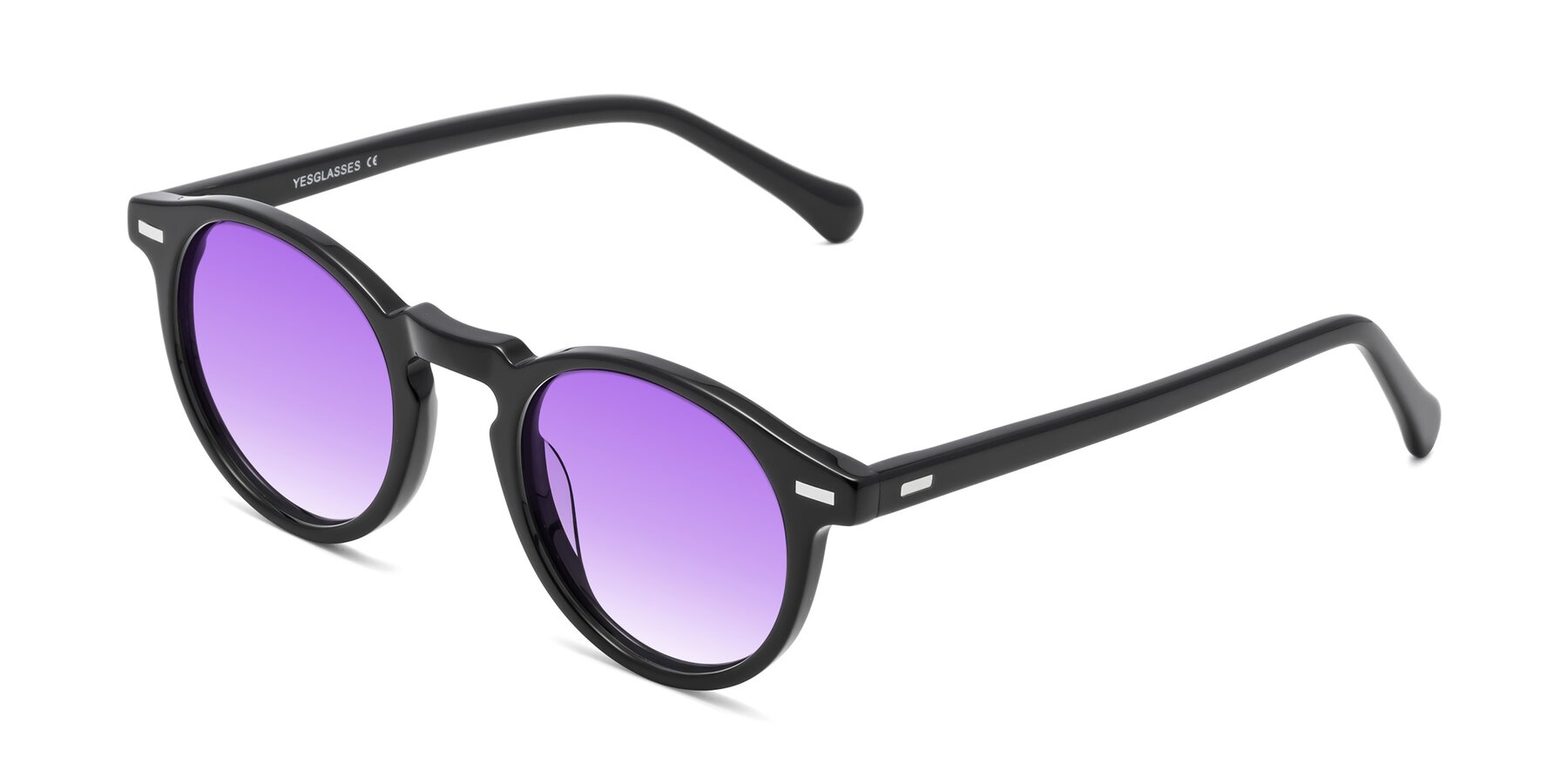 Angle of Anchorage in Black with Purple Gradient Lenses