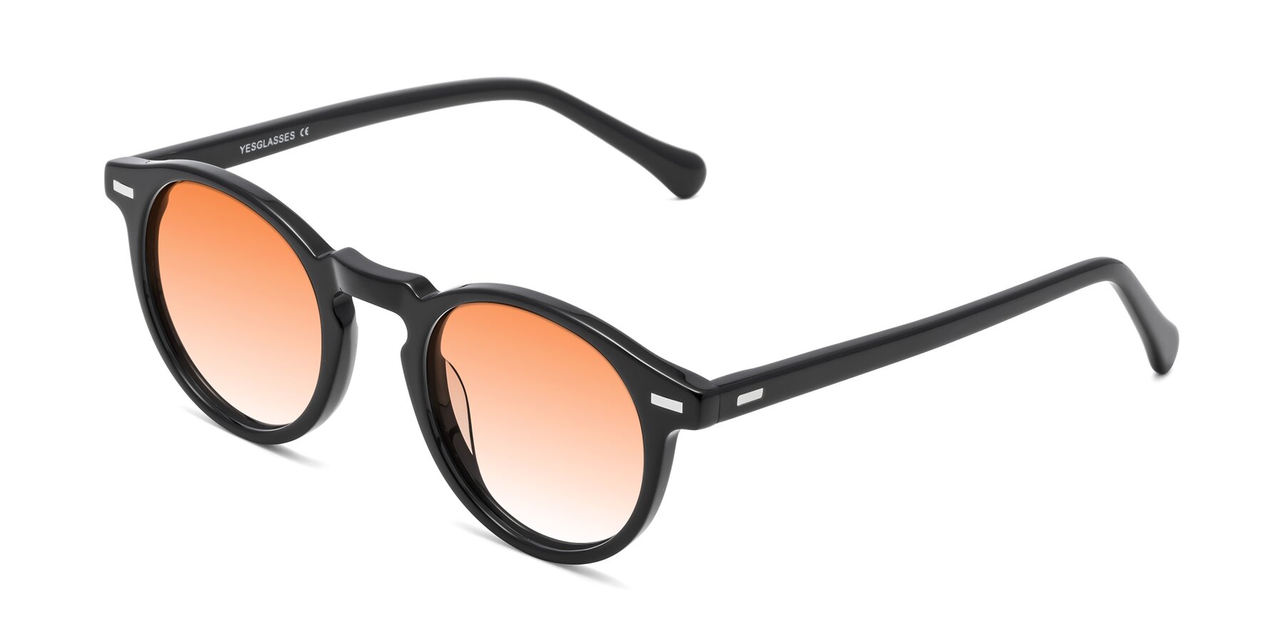 Angle of Anchorage in Black with Orange Gradient Lenses