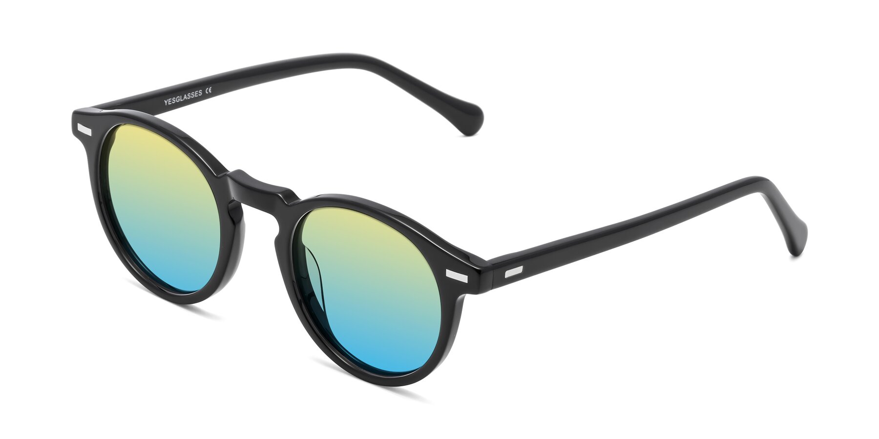 Angle of Anchorage in Black with Yellow / Blue Gradient Lenses