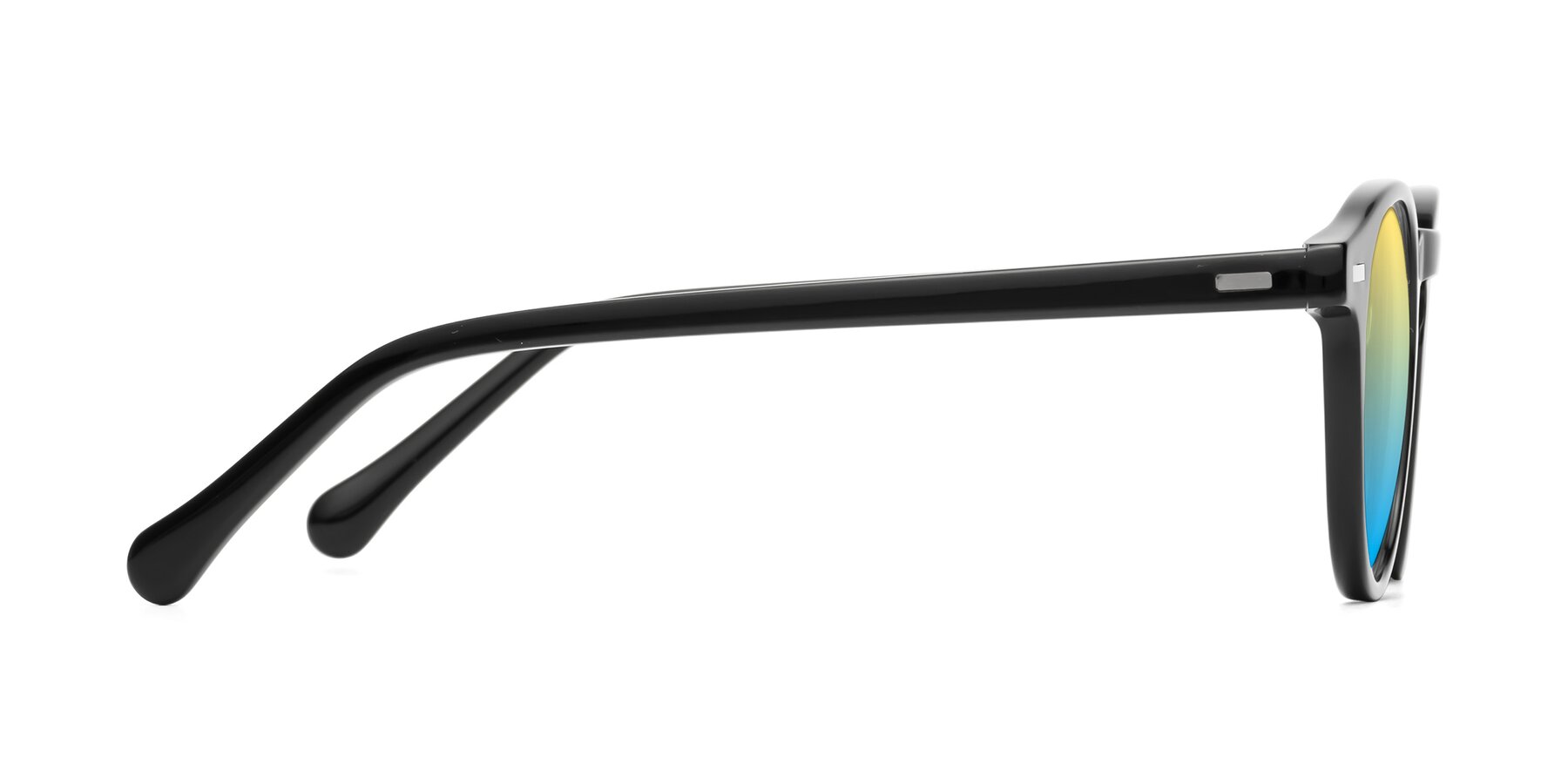 Side of Anchorage in Black with Yellow / Blue Gradient Lenses