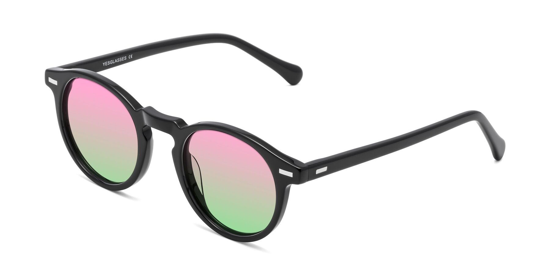 Angle of Anchorage in Black with Pink / Green Gradient Lenses