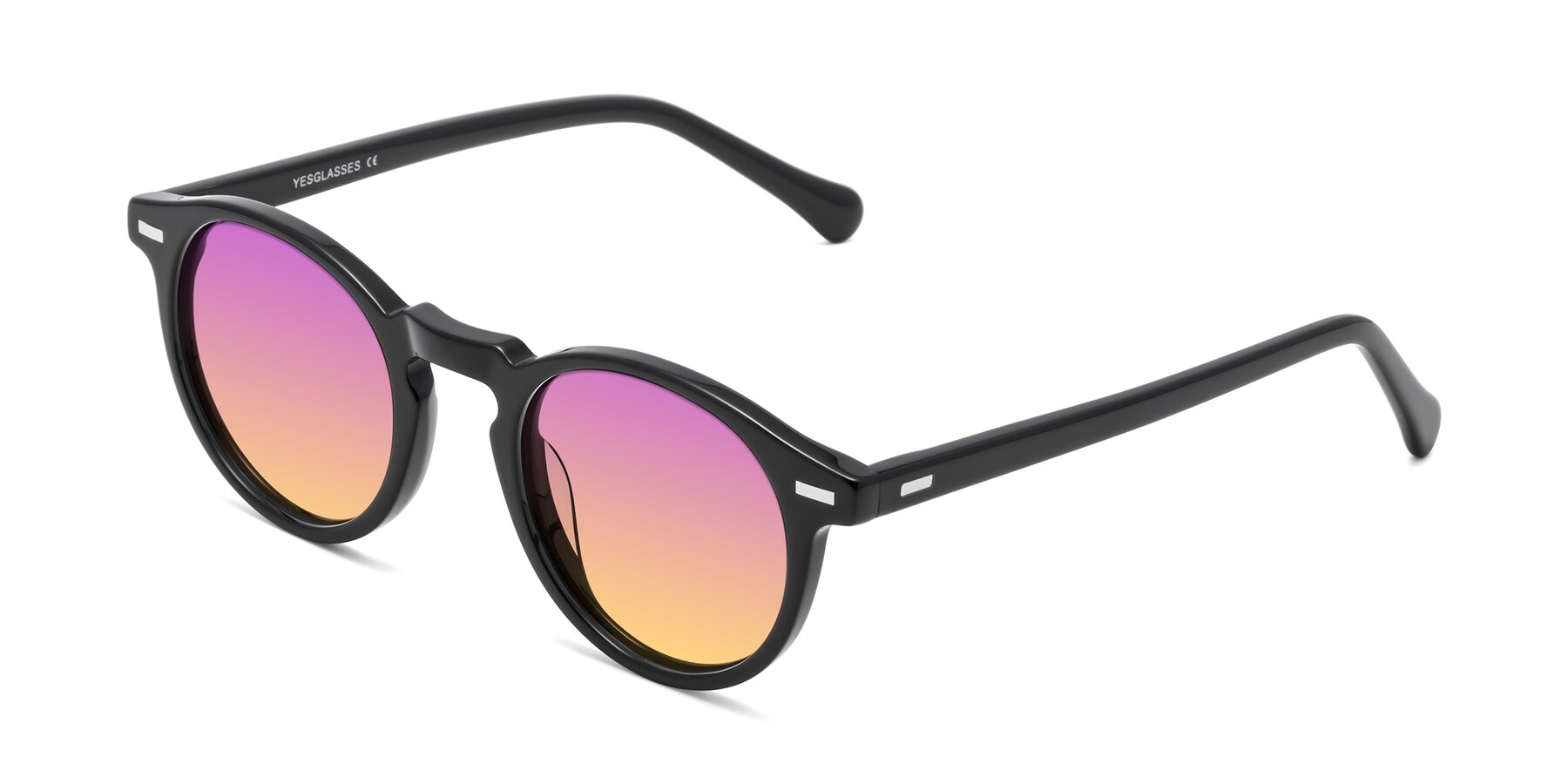 Angle of Anchorage in Black with Purple / Yellow Gradient Lenses