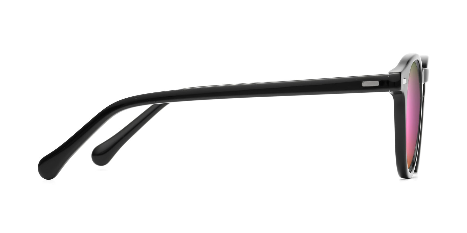 Side of Anchorage in Black with Pink Mirrored Lenses